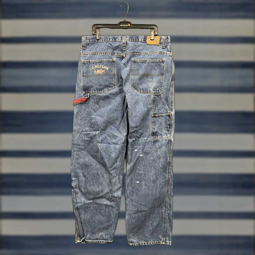 Vintage VINTAGE US Polo Assn Denim Jeans Mens 38x34 Baggy Wide-Leg 2000s Blue 5-Pocket Relaxed Mens Jeans West Size US M / EU 48-50 / 2 - 1 Thumbnail