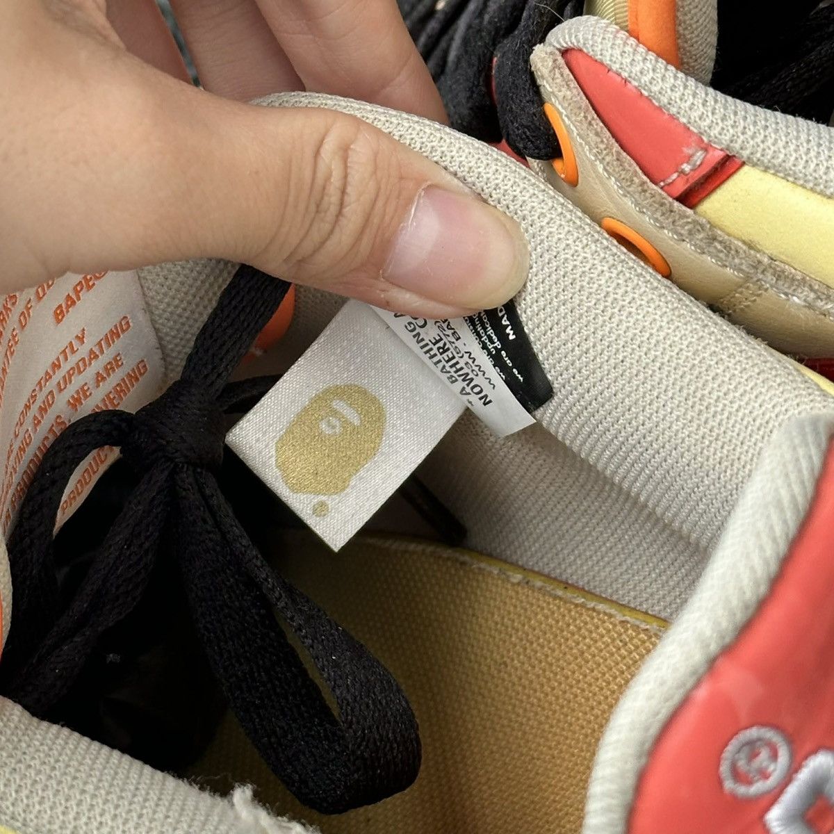 Bape Bape Sta SK8 Low Orange Red Size US 10 / EU 43 - 7 Thumbnail