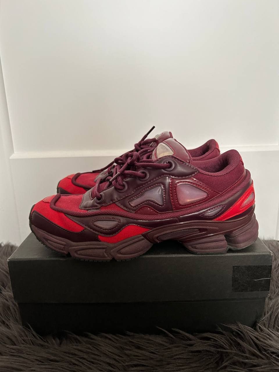 Adidas Raf Simons Adidas Ozweego x Raf Simons 3 Burgundy Grailed