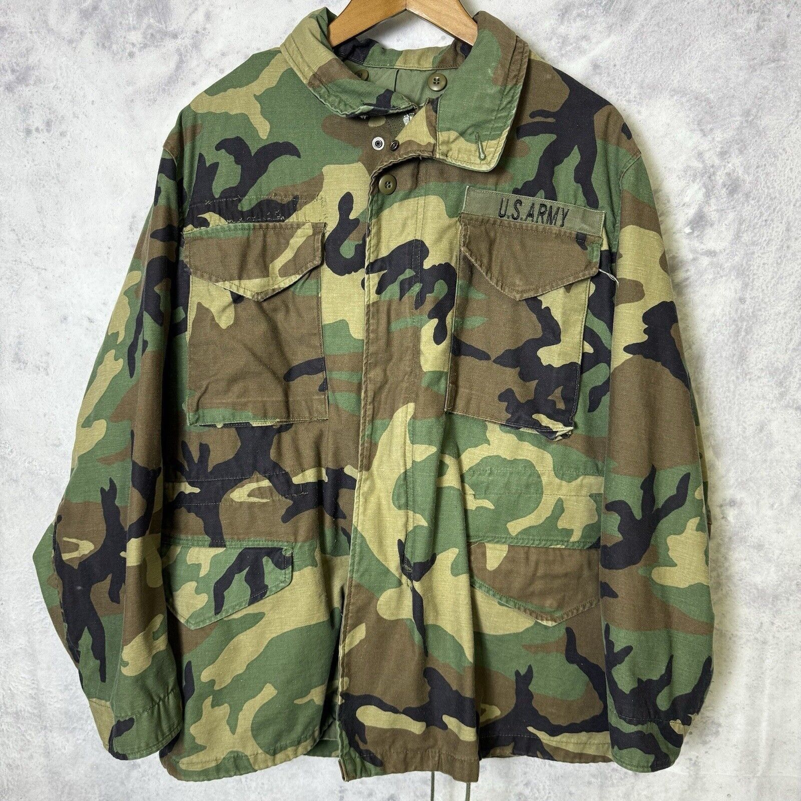 Vintage US Army Camouflage Woodland Combat Field Coat Jacket Mens Me Size US M / EU 48-50 / 2 - 1 Thumbnail