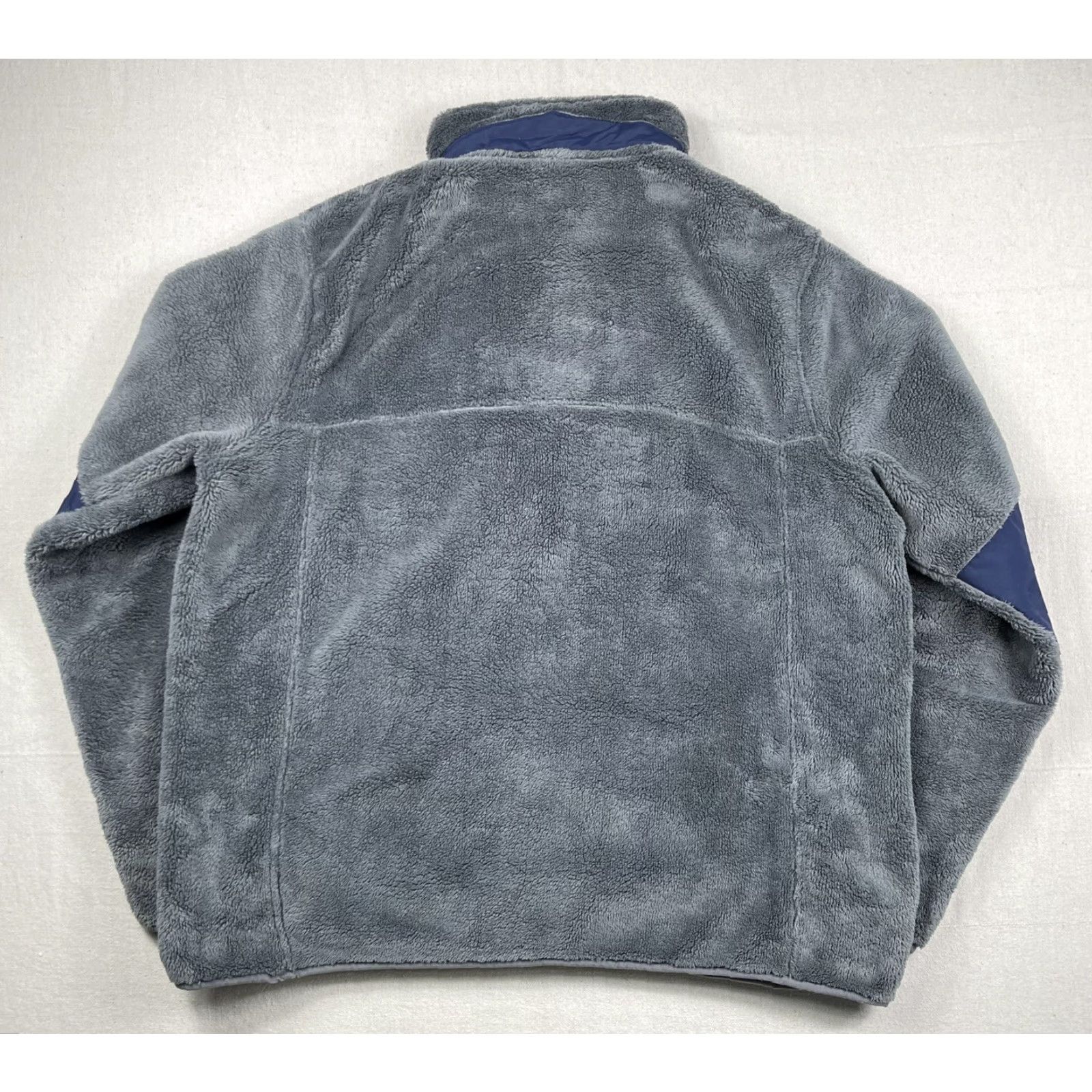 Vintage VINTAGE LL Bean Mens Pullover 1/4 Zip Fleece XL Gray Navy 90s All Seasons Thick Warm Pocket Elbow Patches Snap Size US XL / EU 56 / 4 - 3 Thumbnail