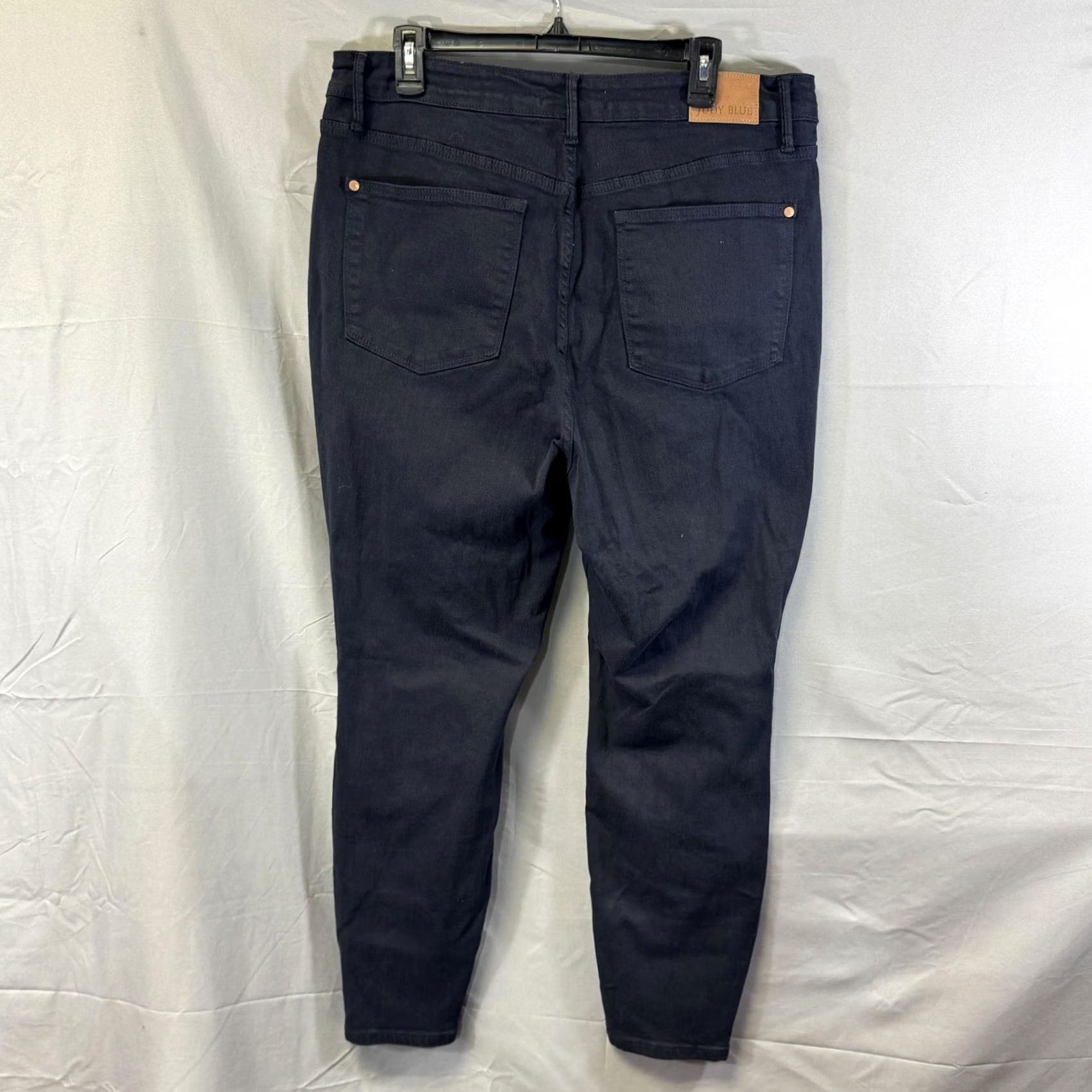 Vintage Judy Blue Jeans Womens Size 36 High Rise Tummy Control Garment Dyed Navy Skinny Size 40" / US 18 - 2 Thumbnail