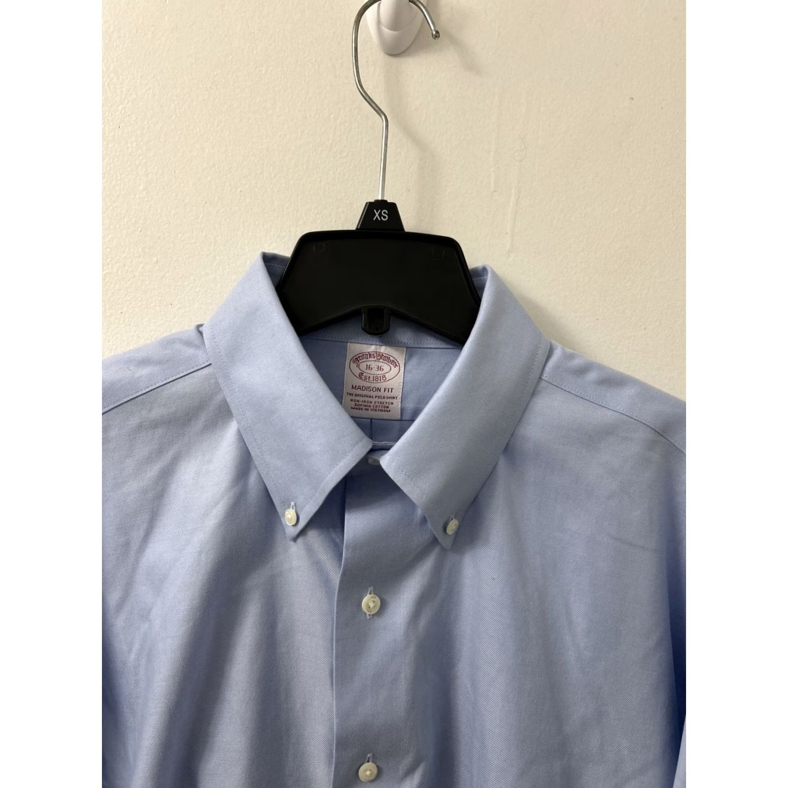 Brooks Brothers Brooks Brothers Original Polo Shirt Mens Size 16 Madison Fit Supima Button Up L/S Blue Dress Shirt Regular Size 16 Mens Size US L / EU 52-54 / 3 - 4 Thumbnail