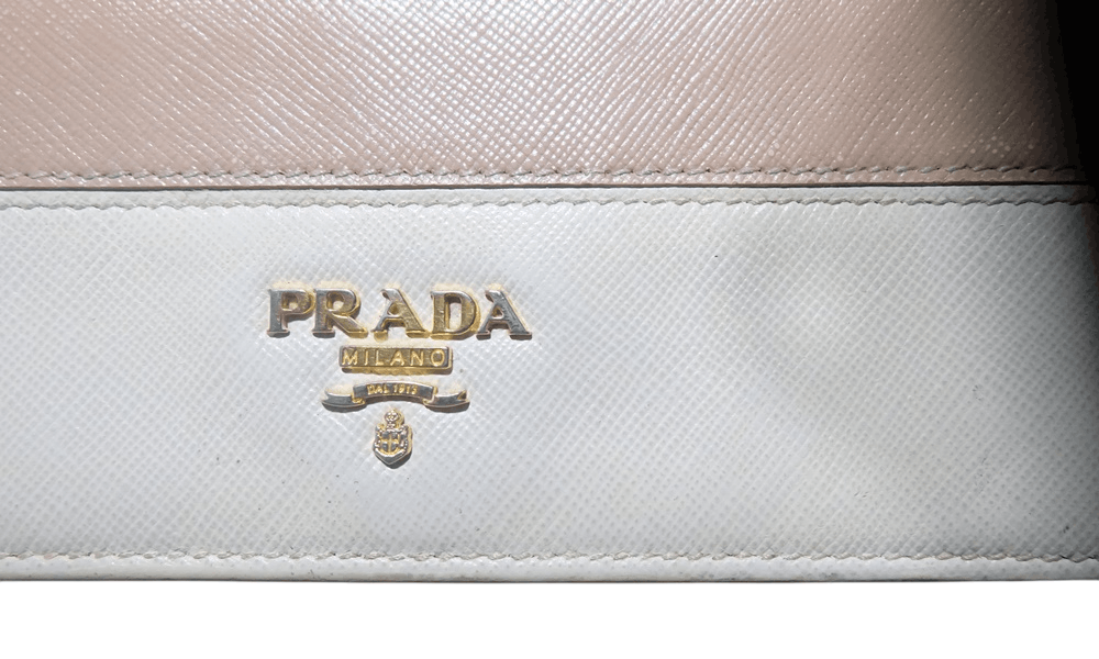 Prada Saffiano Leather Logo Long Wallet