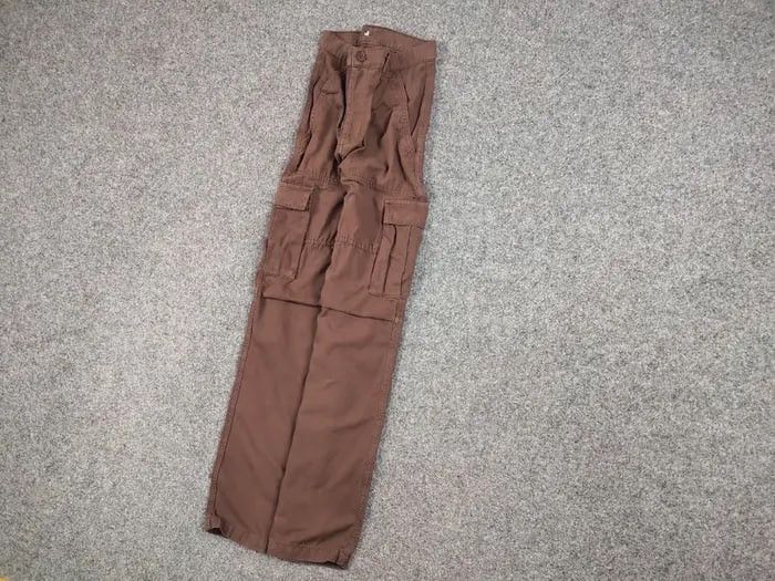 Japanese Brand Vintage 90s Japanese Brown Cargo canvas Pants Y2K Hype Style Size US 30 / EU 46 - 3 Thumbnail