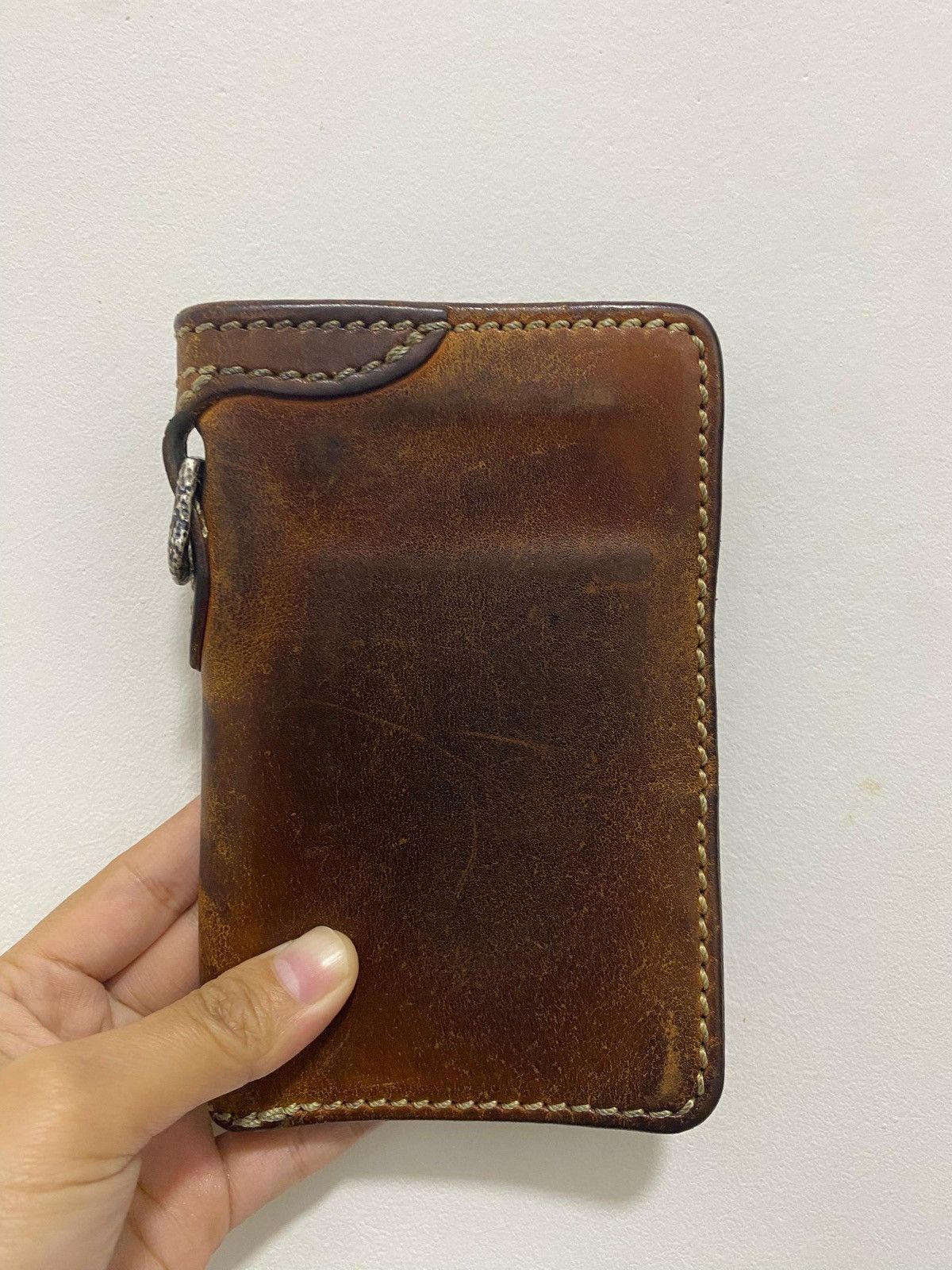 The Flat Head The Flat Head Leather Wallet – Beautiful Patina Aging Size ONE SIZE - 1 Thumbnail
