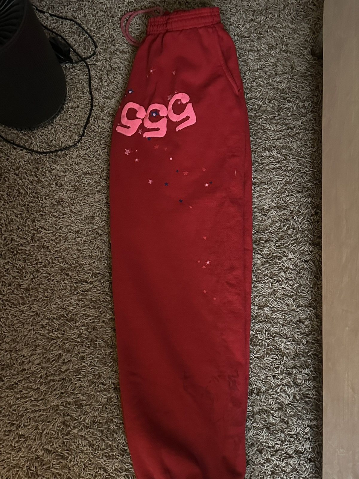 Sp5der Sp5der Worldwide Red Angel Number 555 Sweatpants Size US 28 / EU 44 - 2 Thumbnail