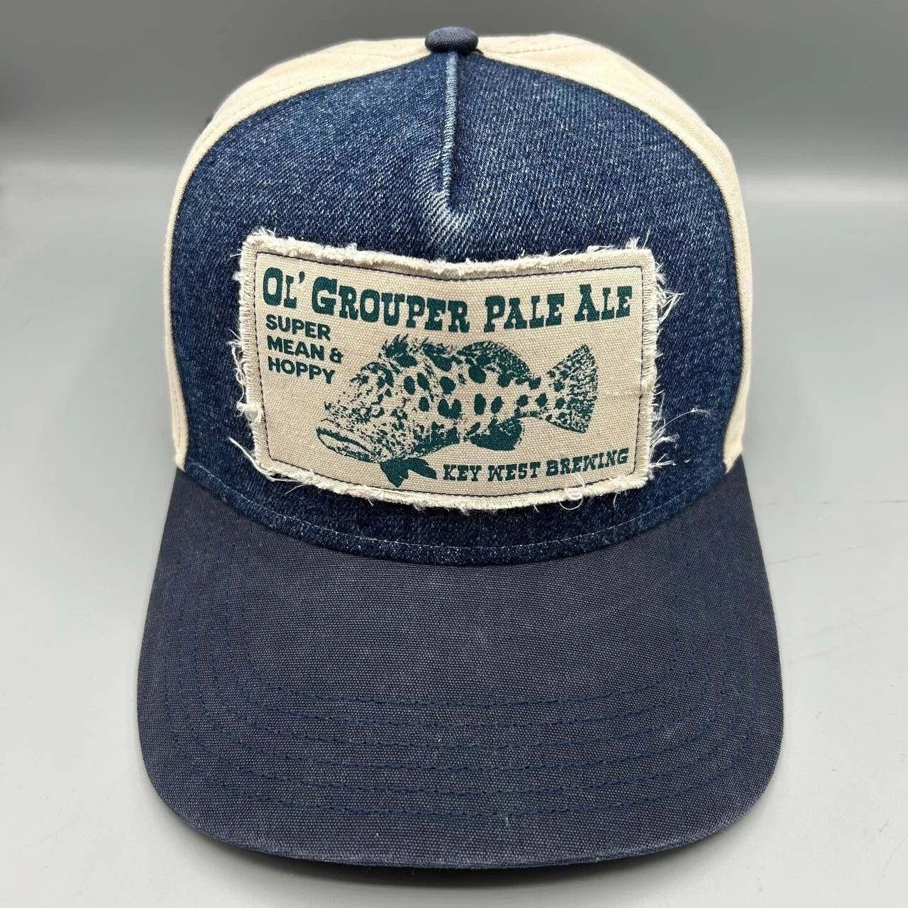 The Game Key West Brewing Ol Grouper Pale Ale Hat Men Navy Strap Back Size ONE SIZE - 1 Thumbnail