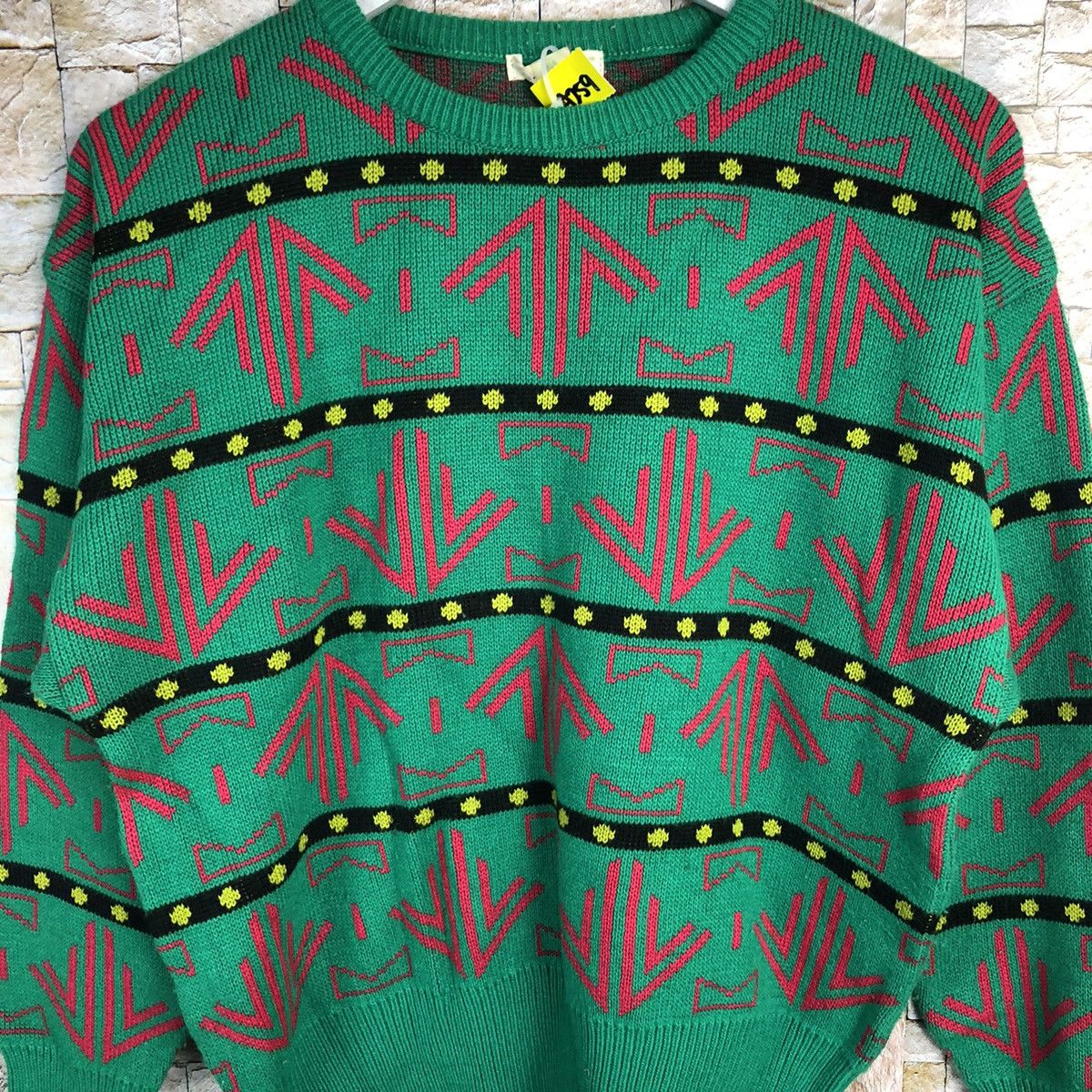 Vintage DL Japan art vintage Green Knitwear sweatshirt #A259 Size US S / EU 44-46 / 1 - 9 Thumbnail