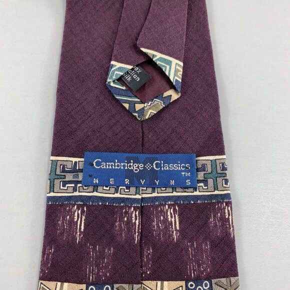 Other Cambridge Classics Purple Geo Men's Tie 4" x 60" Vintage Size ONE SIZE - 3 Thumbnail