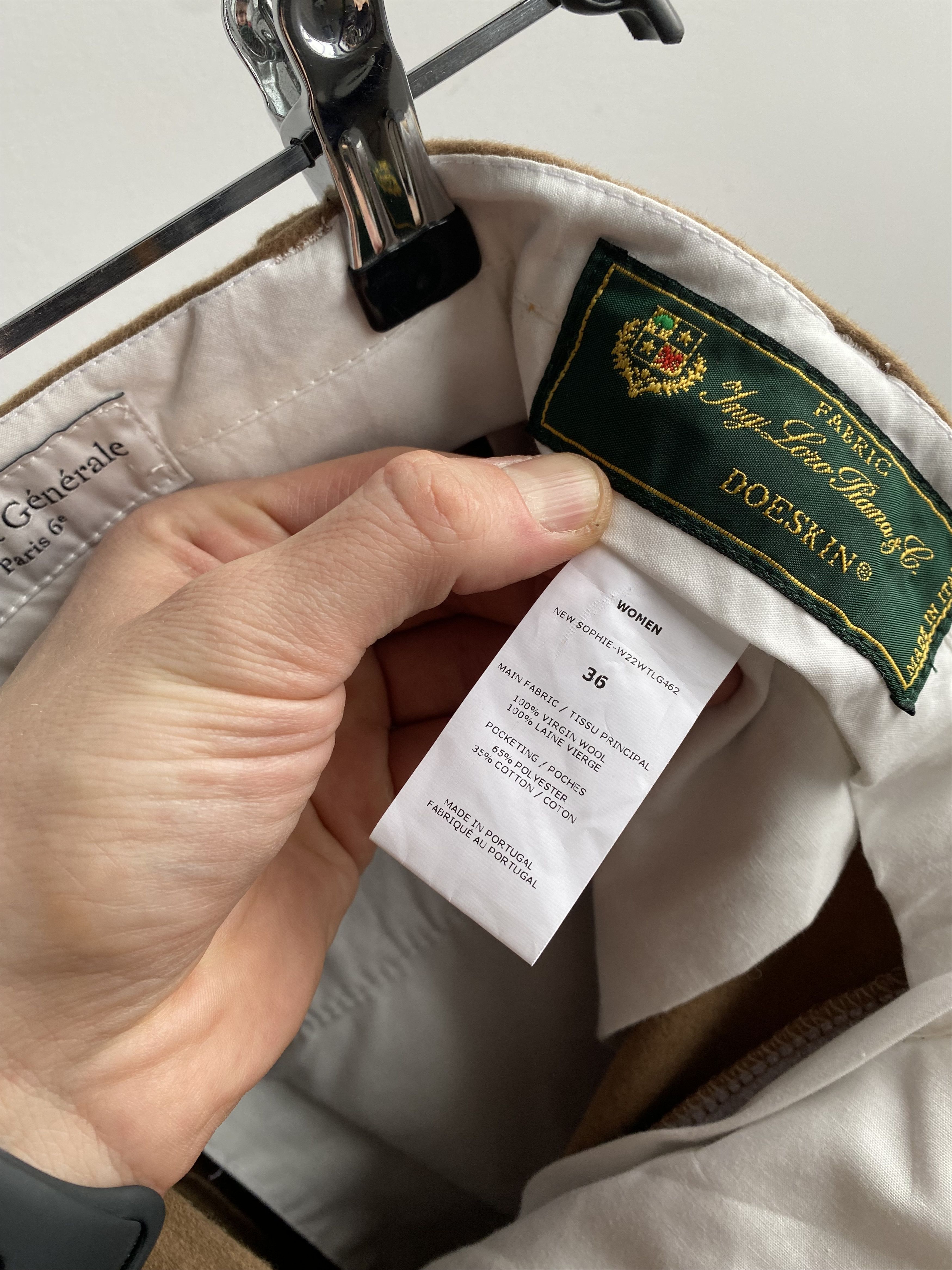 Officine Generale Officine Generale by Ing Loro Piana Sophie Wool Pants Camel Size 36" / US 14 / IT 50 - 8 Thumbnail