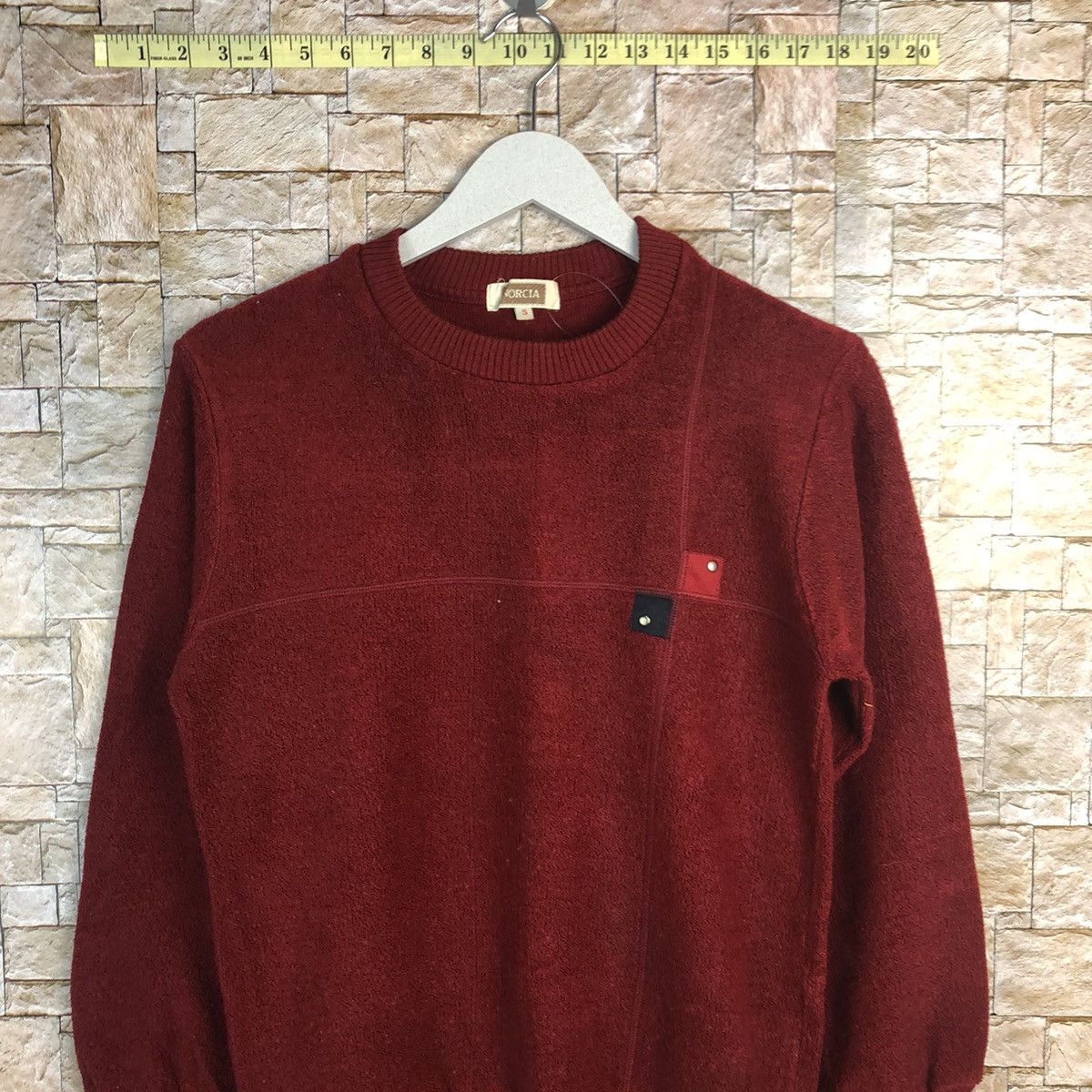 Homespun Knitwear × Japanese Brand Norcia Red vintage Sweatshirt #A900 Size US S / EU 44-46 / 1 - 5 Thumbnail