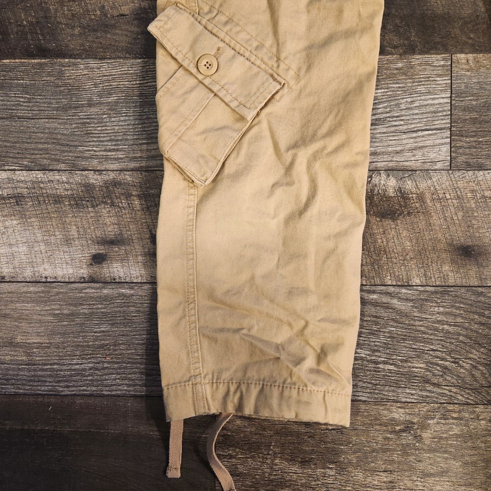 Vintage VINTAGE Matchstick Paratrooper Cargo Pants Mens 40x32 Tan Beige Cotton Canvas Cargo Pocket Straight Regular 40x32 Fall Winter Spring Mens Size US 40 / EU 56 - 2 Thumbnail
