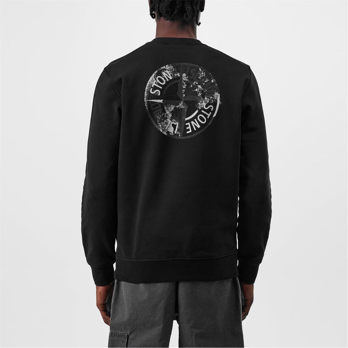 Stone Island o1g2r1mq0526 Logo Crew Sweatshirt in Black Size US L / EU 52-54 / 3 - 2 Thumbnail