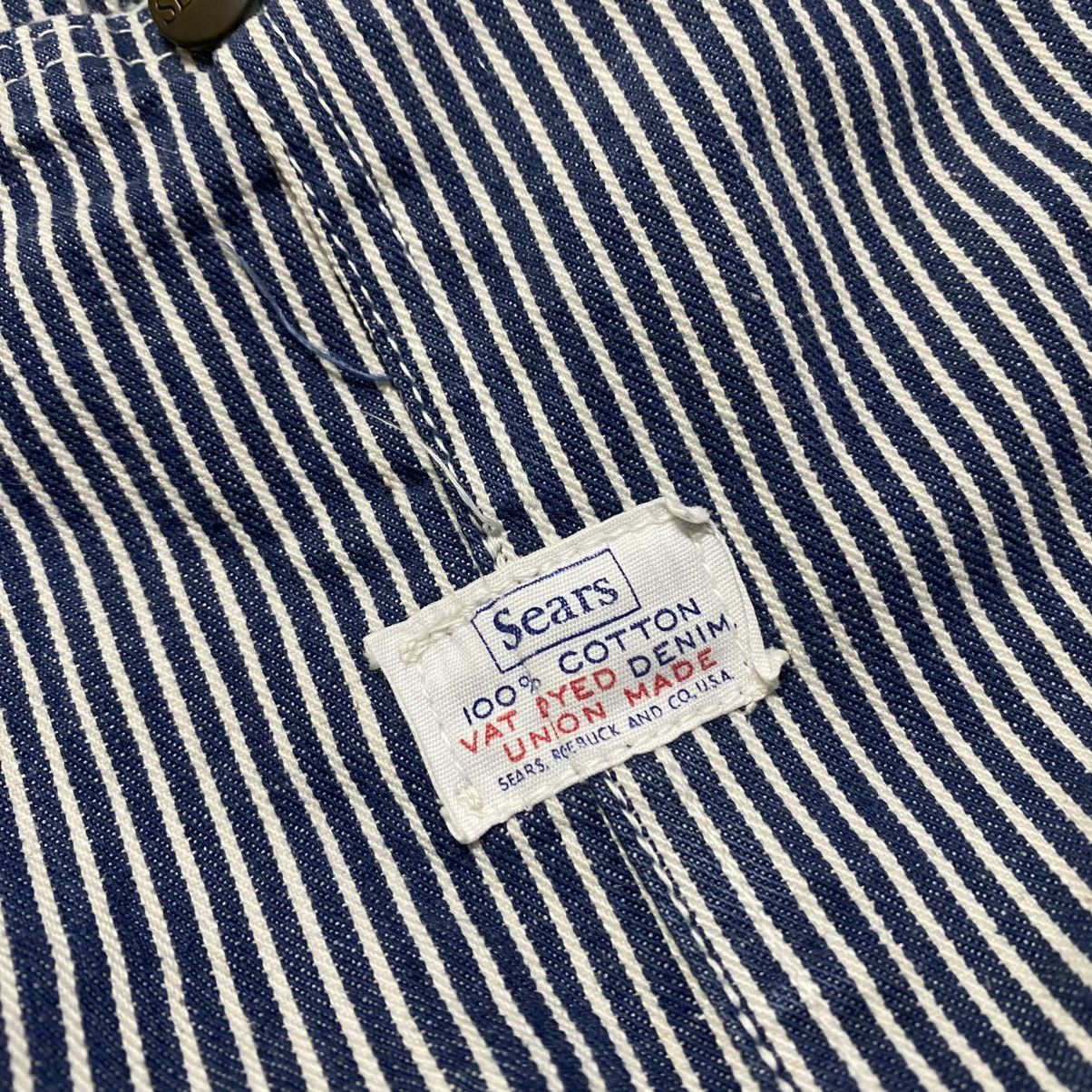 Sears Vintage 60s Sears Roebuck Overall Hickory Striped Size US 32 / EU 48 - 18 Thumbnail