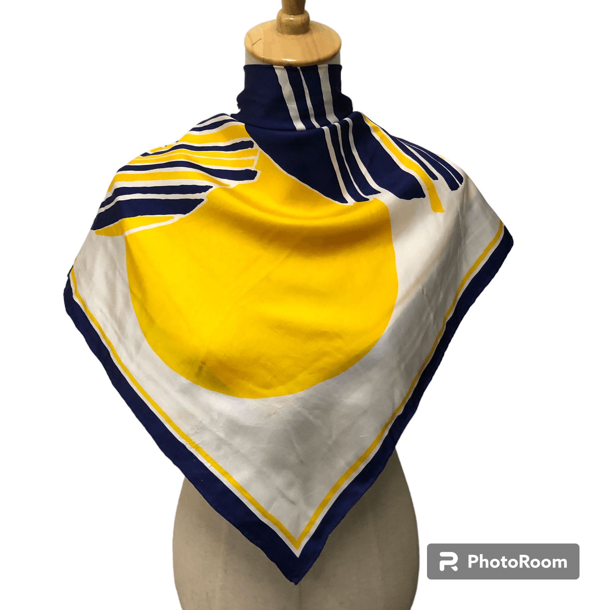 Abstract Hand Rolled Silk Scarf M1061