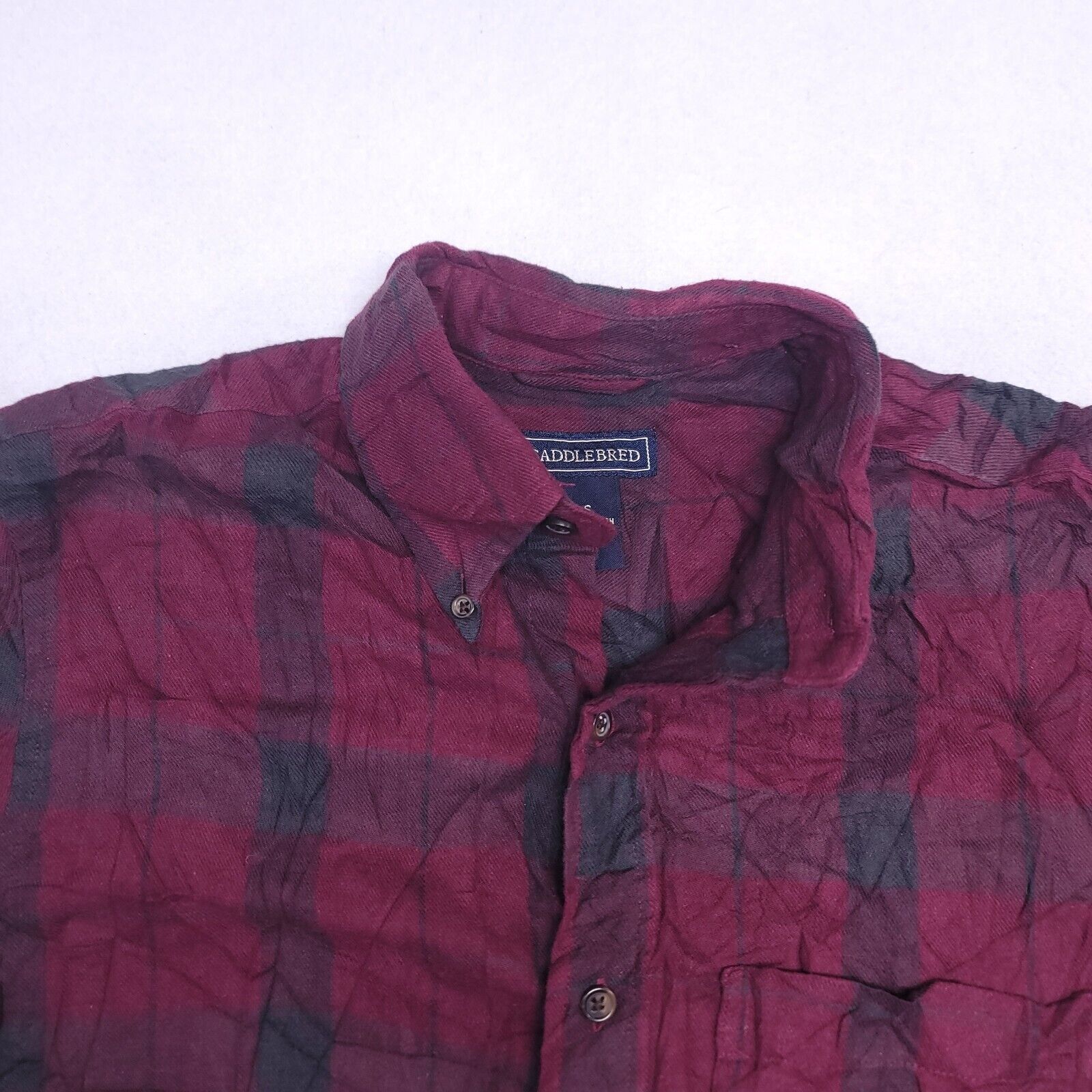 Saddlebred Saddlebred Tartan Flannel Button Up Shirt Mens Size S Red Size US S / EU 44-46 / 1 - 1 Thumbnail
