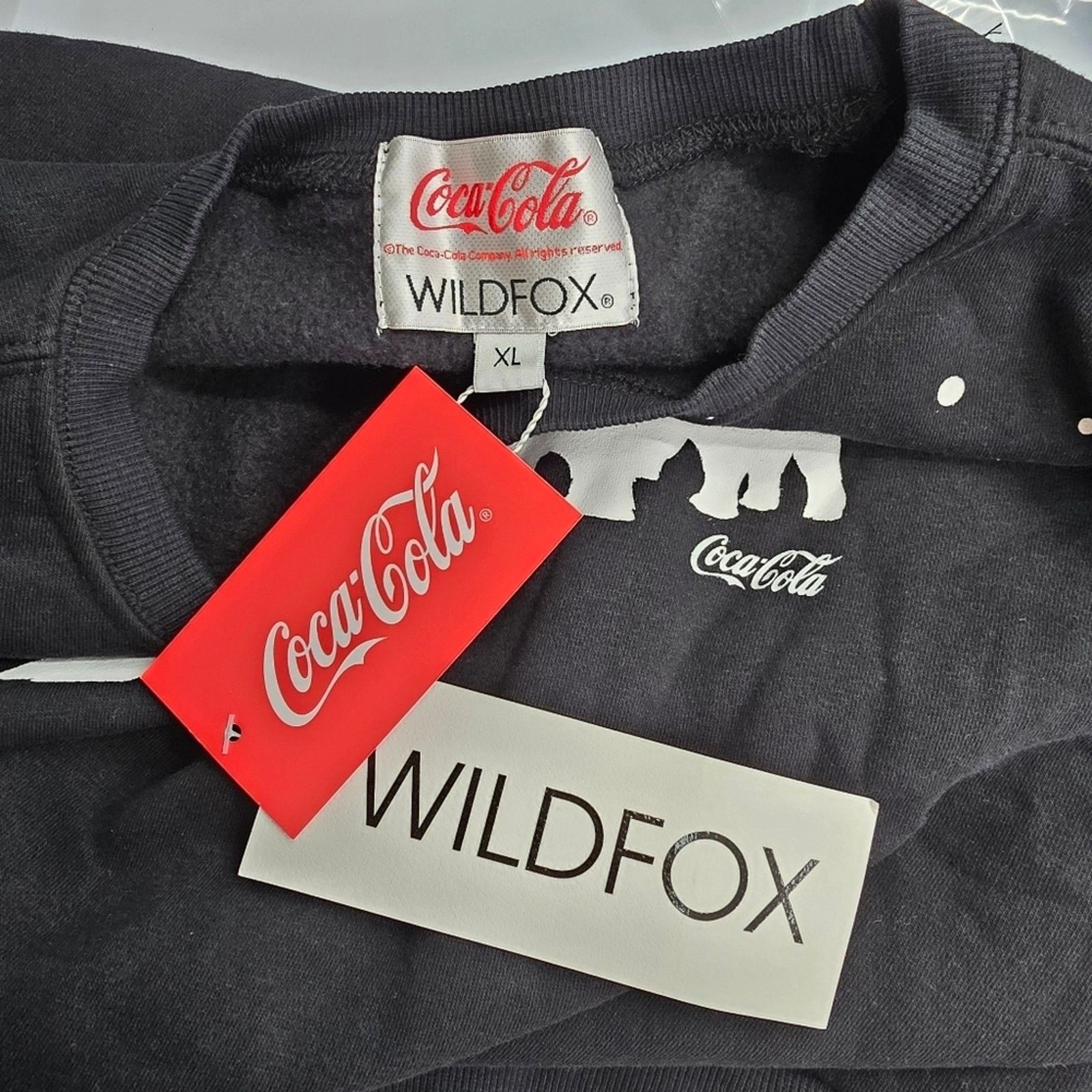 Wildfox Wildfox × Coco-Cola Bears Fifi Jet Black Sweater Pullover XL Size XL / US 12-14 / IT 48-50 - 3 Thumbnail