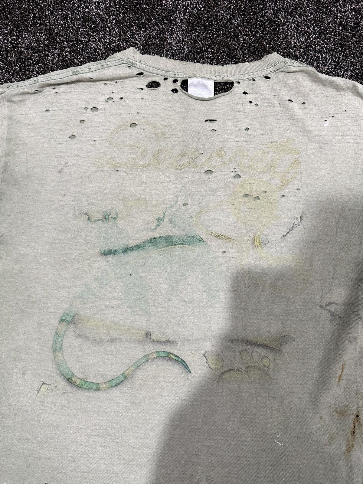 StraightFaded × Vintage Vintage Seacrets Lizard Thrashed Destroyed Faded T-Shirt Size US L / EU 52-54 / 3 - 12 Thumbnail