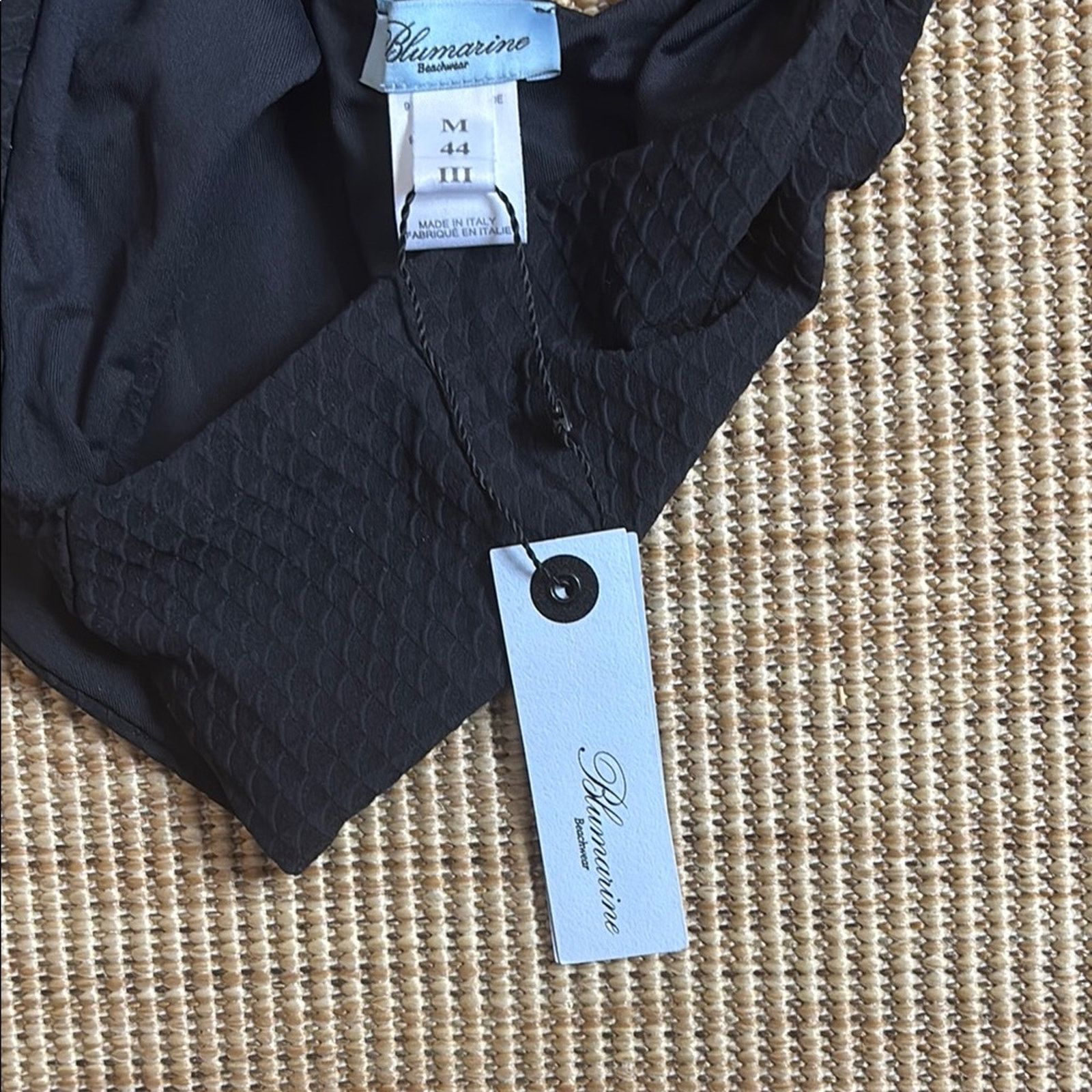 Blumarine NWT Blumarine Black Lace Trim One Piece Swimsuit Size M Size ONE SIZE - 5 Thumbnail