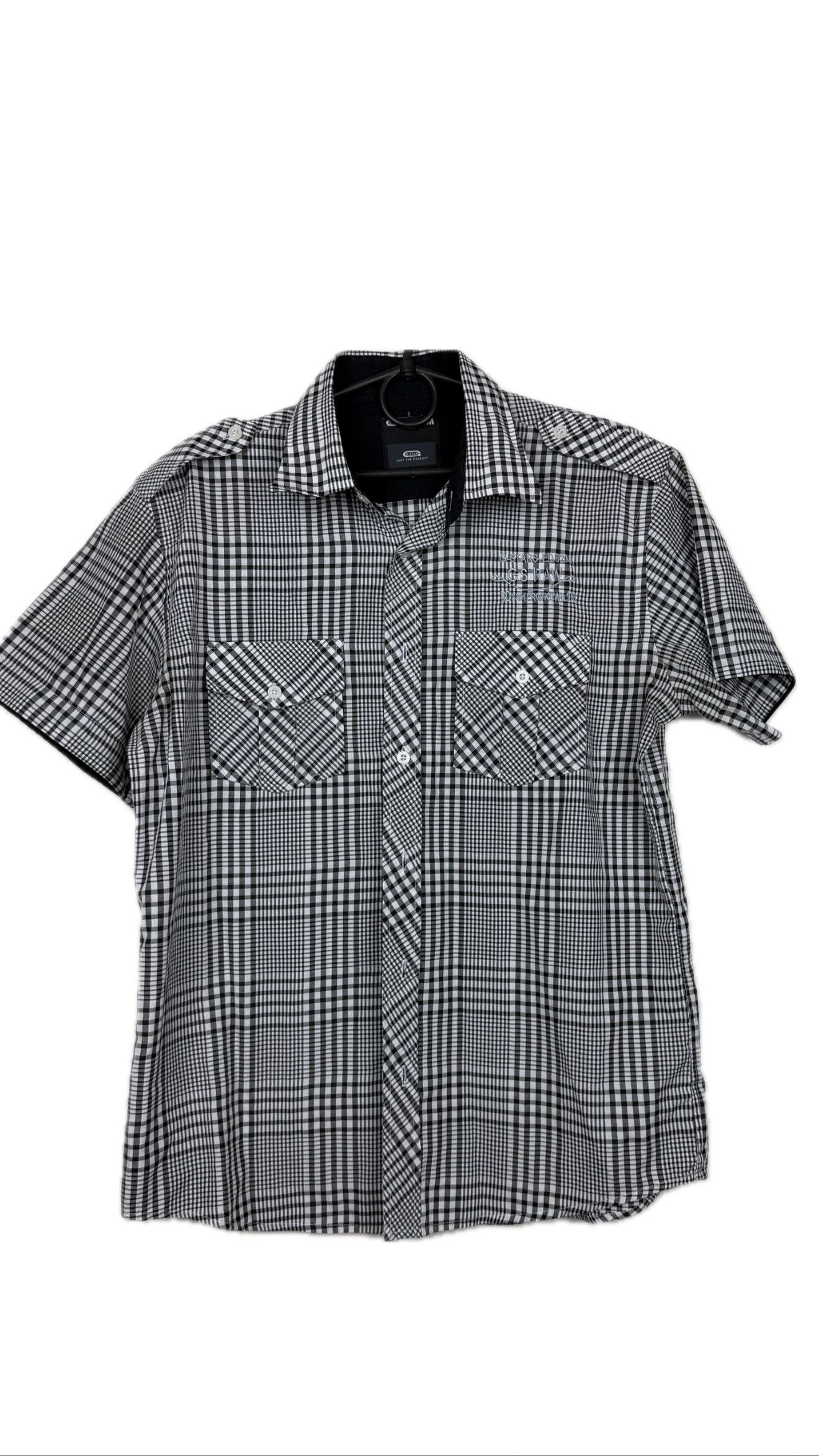 G-Star G-Star Gray Plaid Short Sleeve Shirt Size US M / EU 48-50 / 2 - 1 Thumbnail
