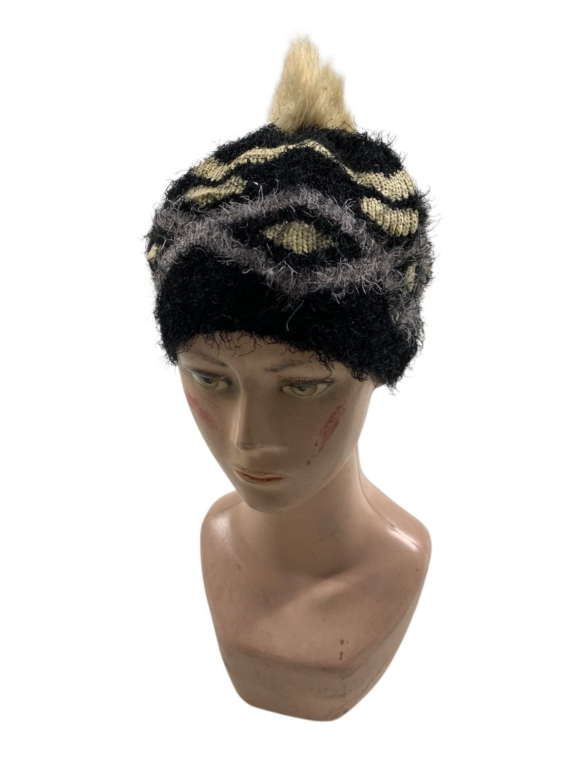 Kapital Crochet knitted hairy beanie hats rare Size ONE SIZE - 1 Thumbnail
