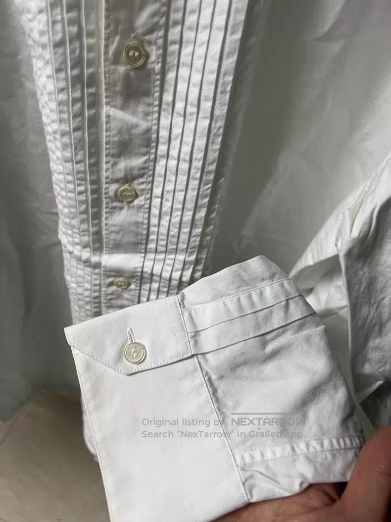 Saint Laurent Paris Saint Laurent Paris White Accordion Pleat Shirt i Size M / US 6-8 / IT 42-44 - 3 Thumbnail