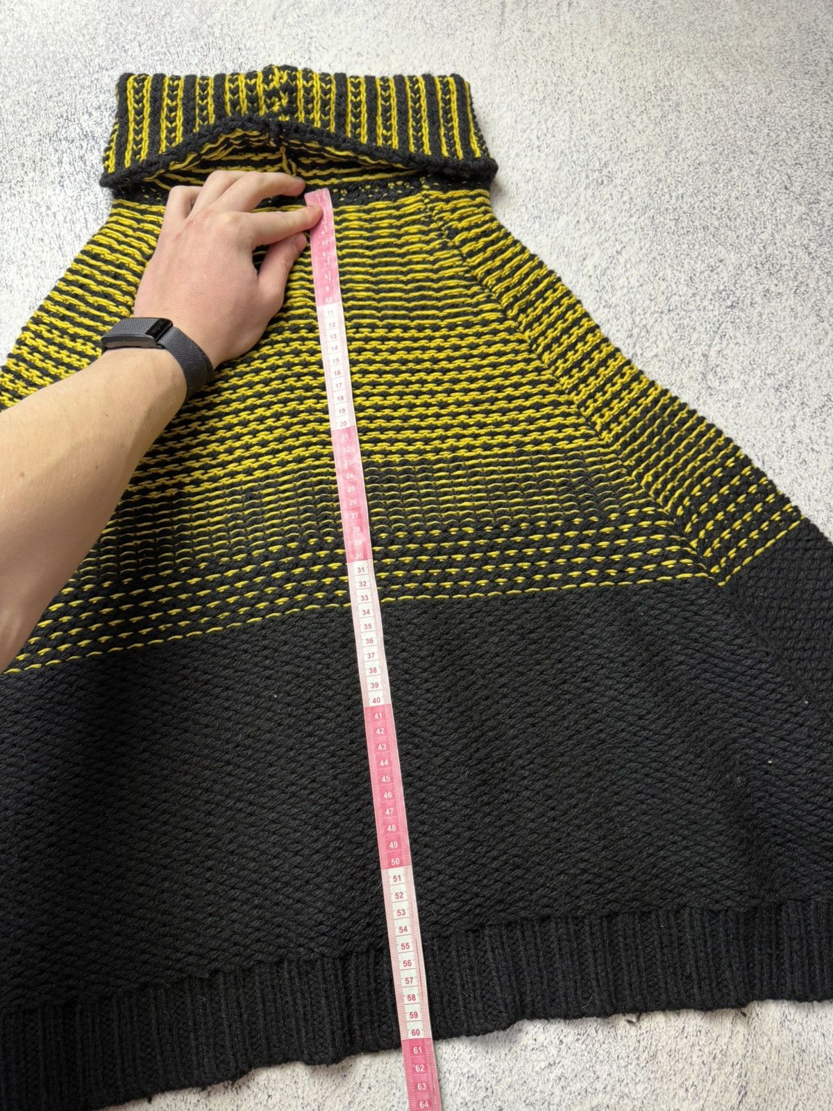 Cop Copine Cop. Copine Black/Yellow Chunky Knit Turtleneck Sweater Size ONE SIZE - 21 Thumbnail