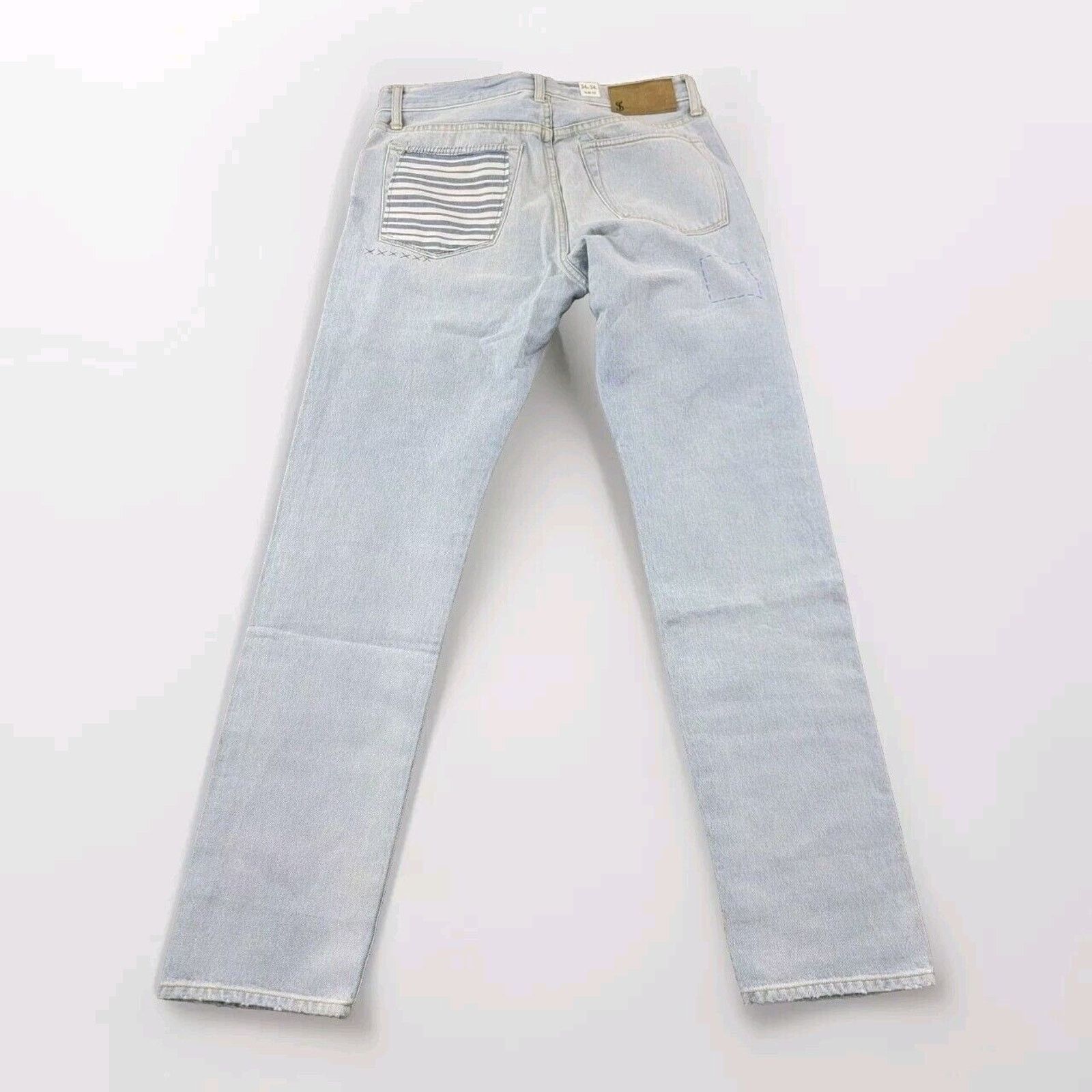 Todd Snyder Todd Snyder Slim Fit Upcycle Patched Selvedge Jeans Size US 34 / EU 50 - 2 Thumbnail
