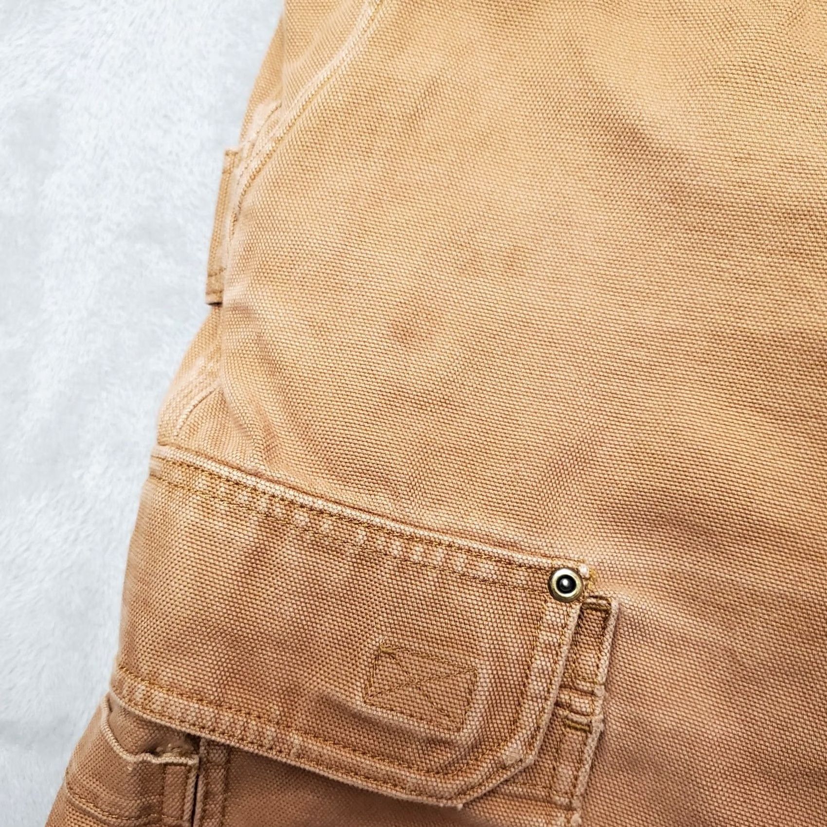 Vintage Duluth Shorts Mens 44 Brown Trading Flex Fire Hose Heavy Canvas Flat Front Cargo Size US 44 / EU 60 - 2 Thumbnail