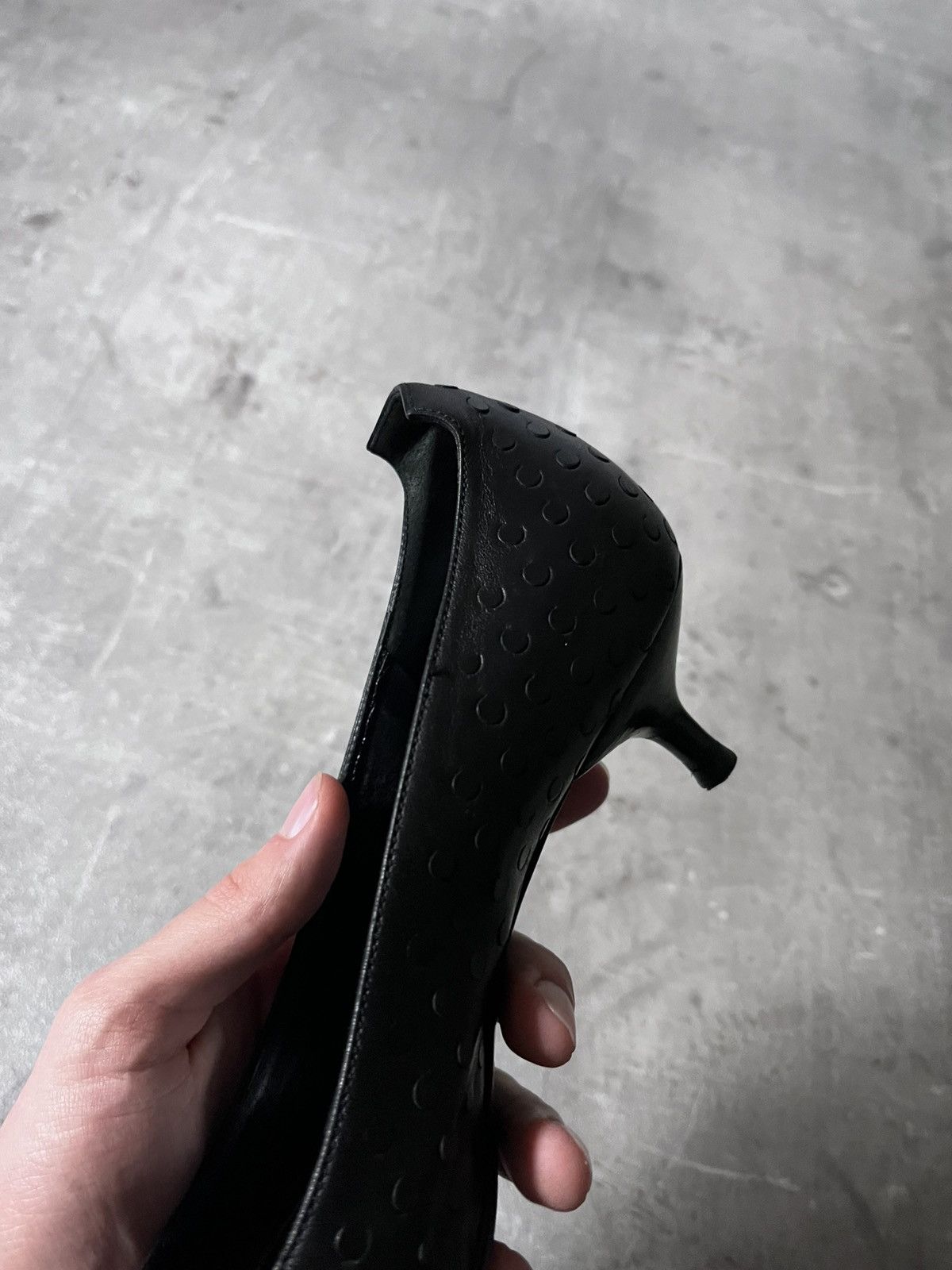 Helmut Lang Helmut Lang F/W 2000 Textured leather mini heels Size US 7 / IT 37 - 18 Thumbnail