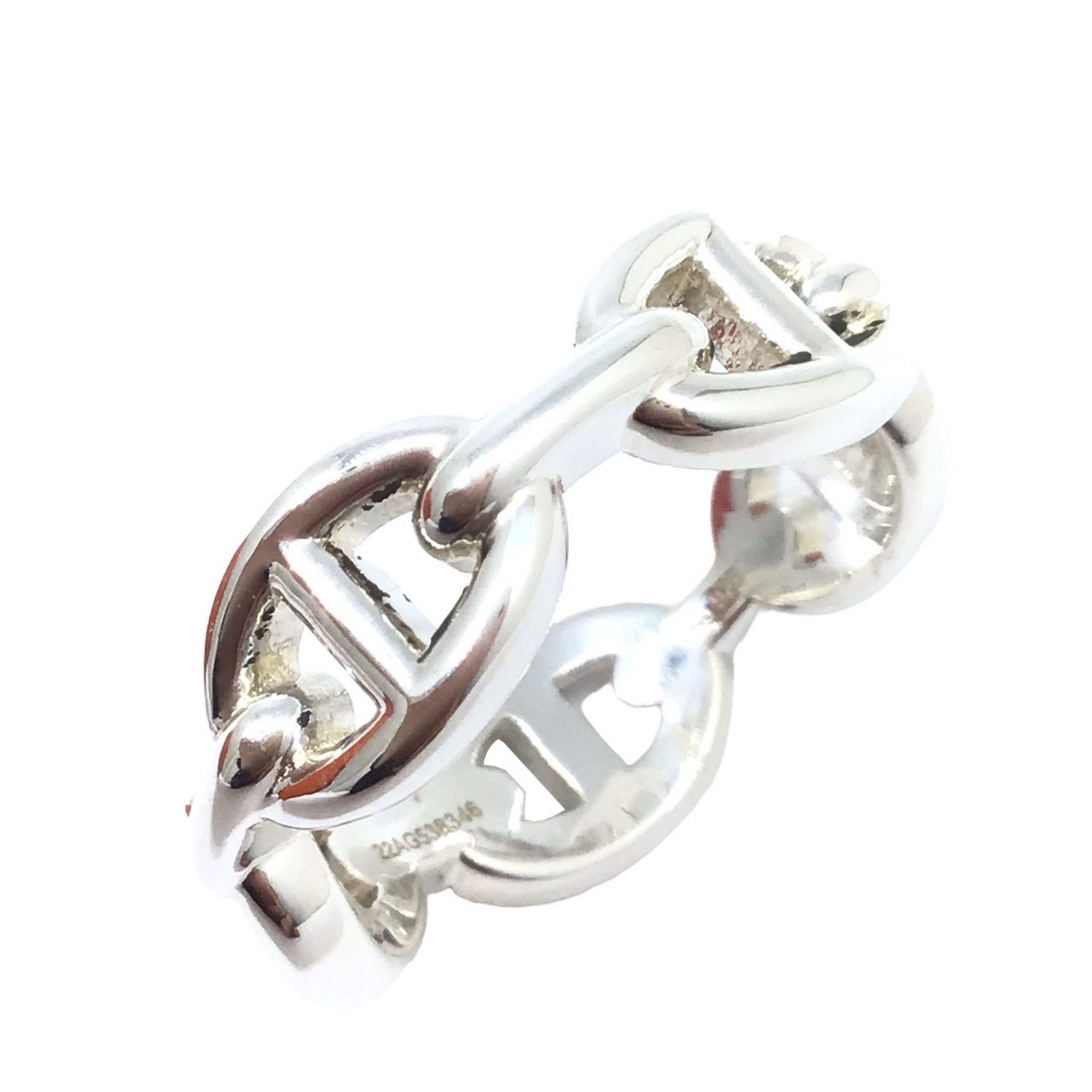 image of Hermes Ancienne Pm 55 Ring Silver Ag925 Sv925 Chaine D'acle Accessory Small Items Women Men Unisex