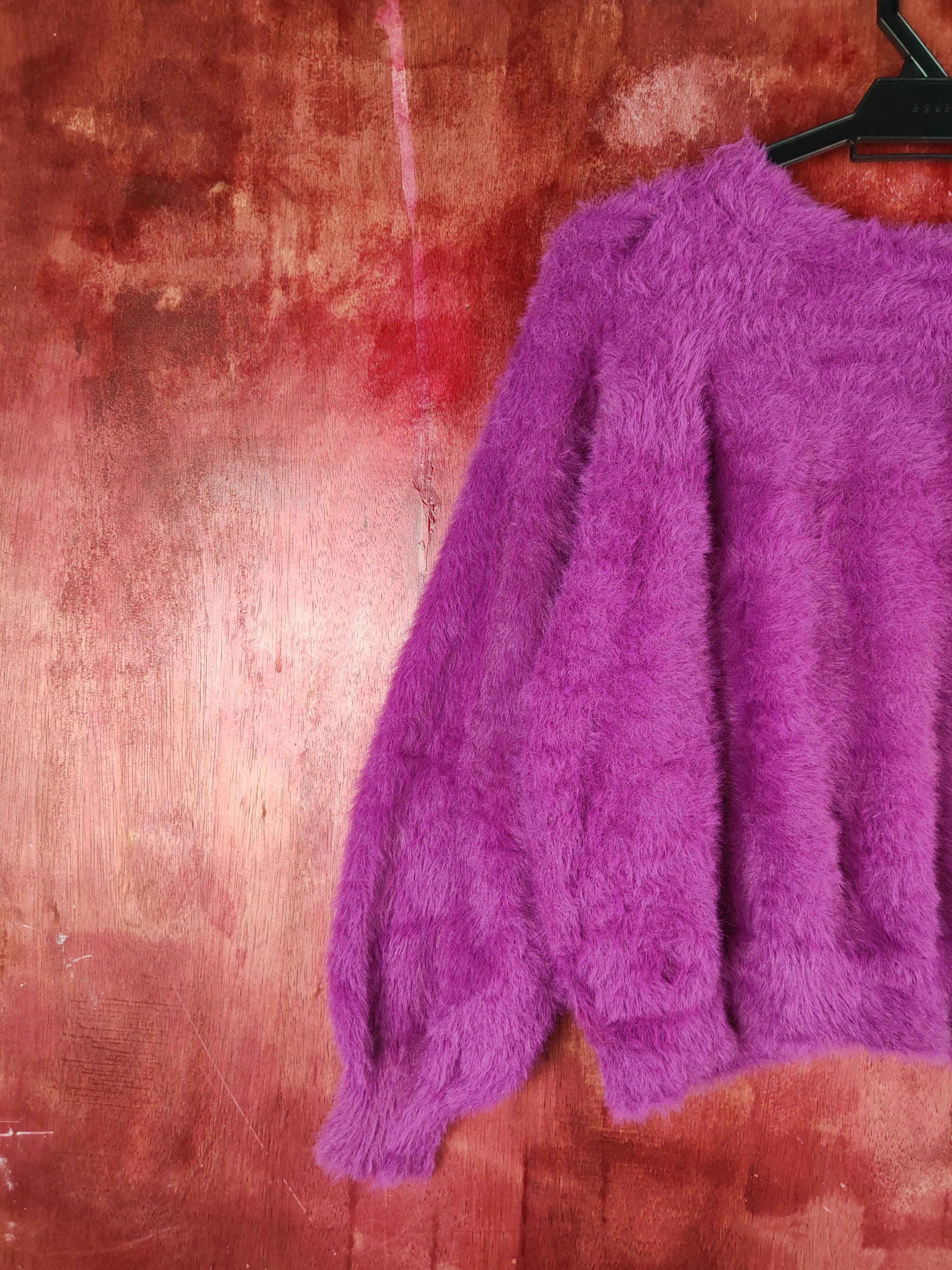 Aran Isles Knitwear Choco Raffine Robe Ivory Fur Mohair Knitwear #S1948 Size S / US 4 / IT 40 - 8 Thumbnail