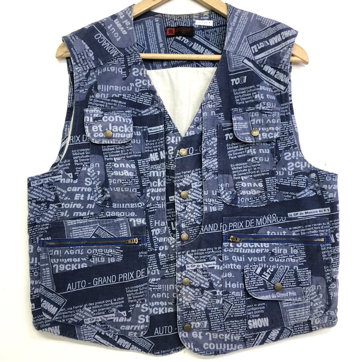 Japanese Brand Workers Japanese Brand Fullprint Design Multipocket Vest Size US XL / EU 56 / 4 - 4 Thumbnail