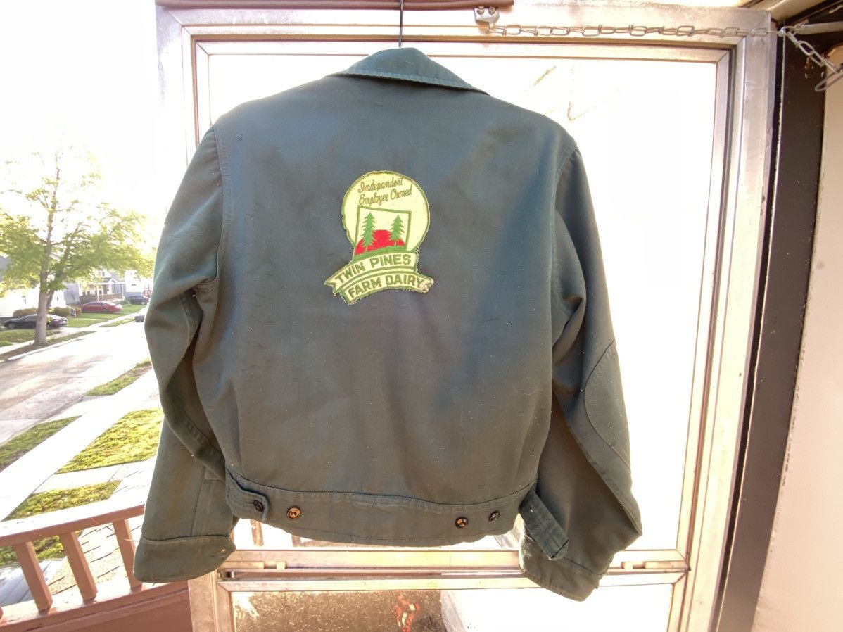 Vintage Vtg ww2 Detroit Uniform Company Twin Pines Farm Dairy Jacket Size US XXS / EU 40 - 3 Thumbnail