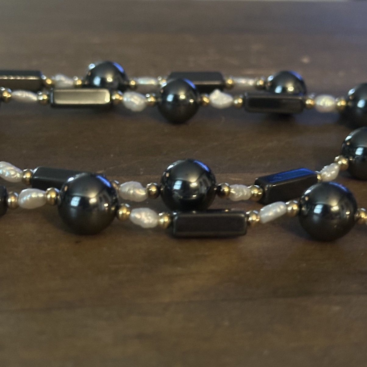 Other Hematite and freshwater pearl bead necklace Size ONE SIZE - 4 Thumbnail