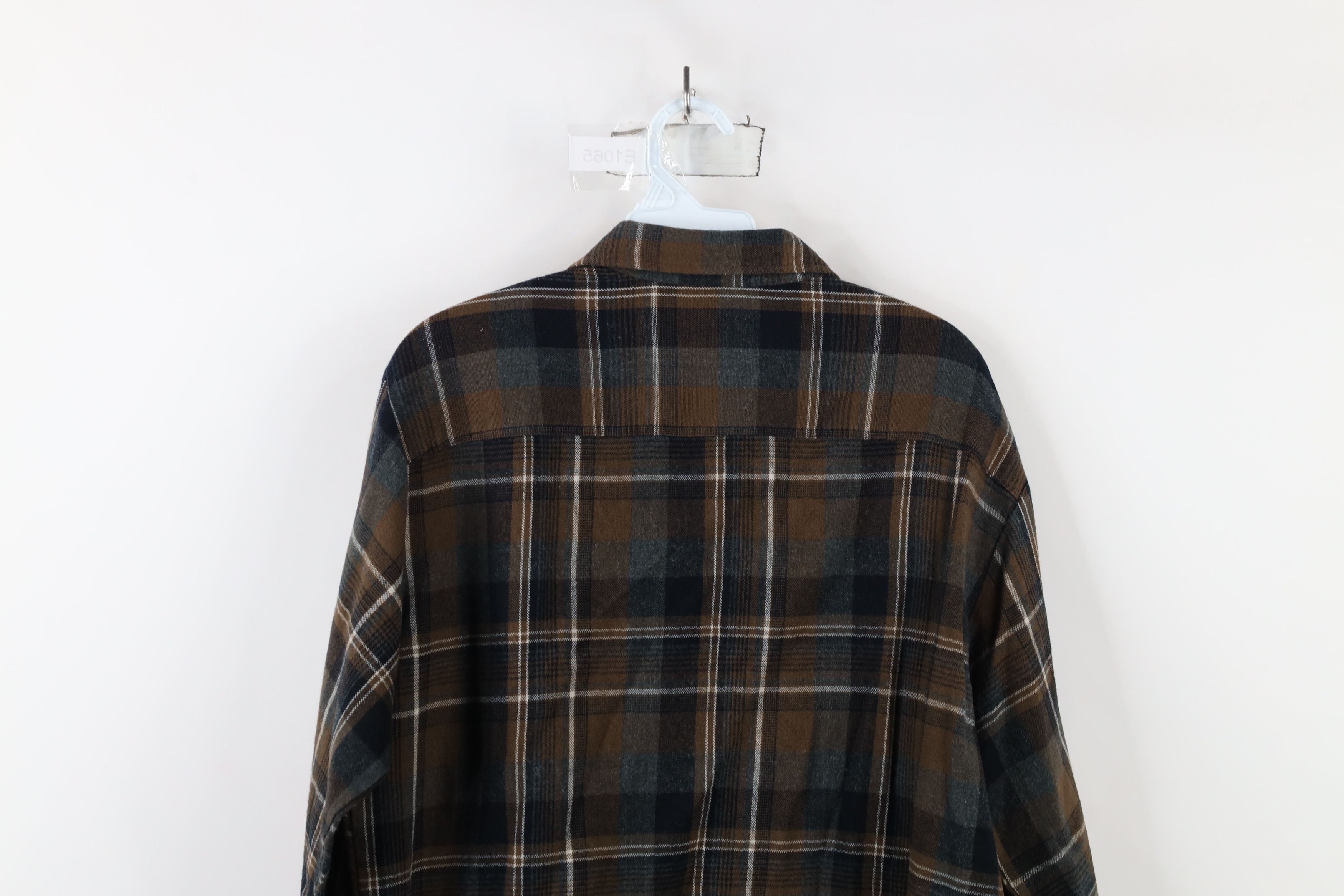 Vintage Vintage 90s Streetwear Collared Button Shirt Brown Plaid Size US M / EU 48-50 / 2 - 8 Thumbnail