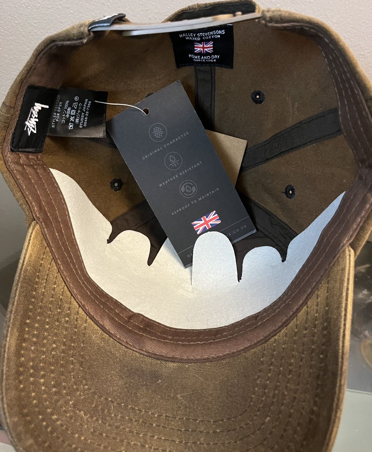 2026 Stussy brown workgear waxed snapback mid depth hat cap