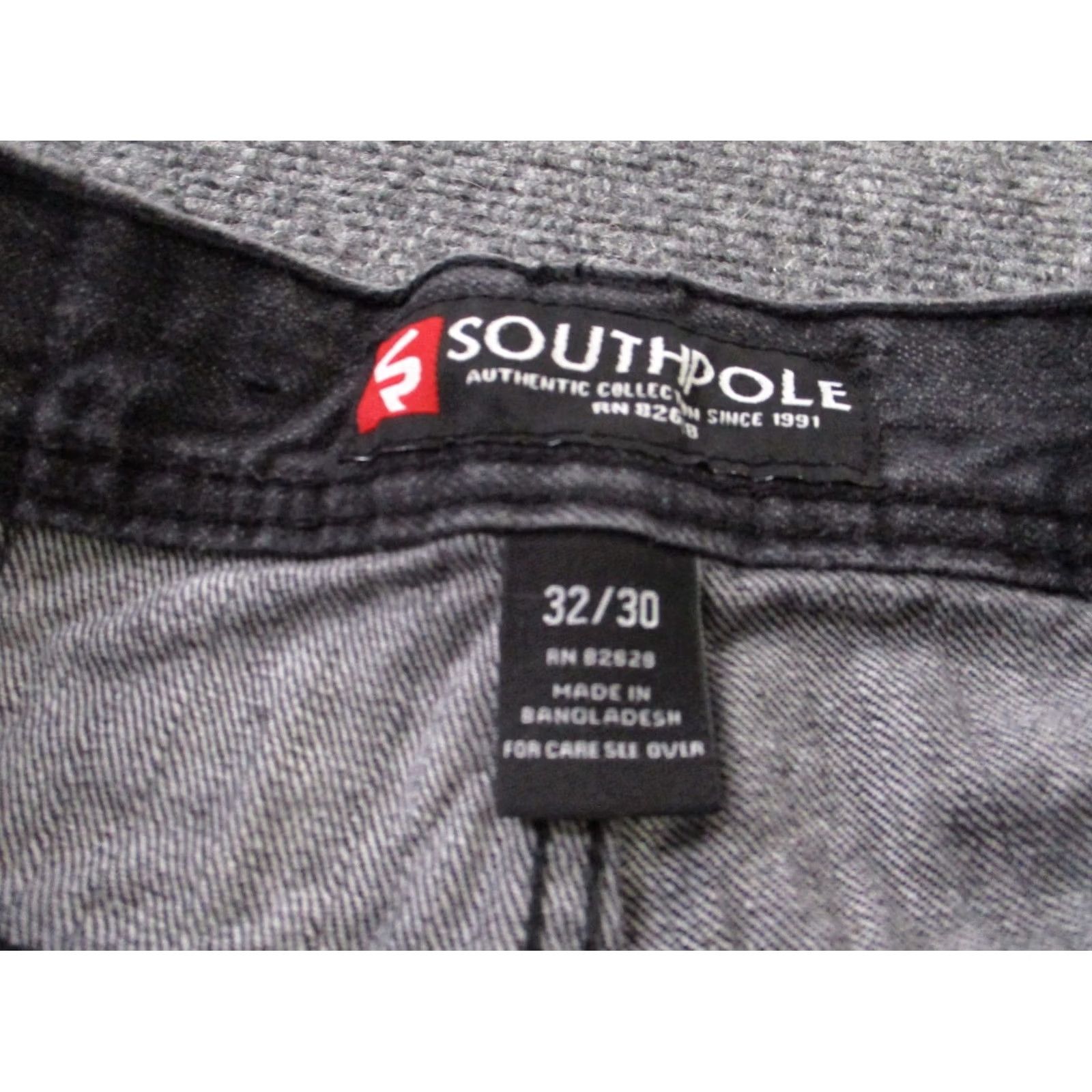 Southpole Southpole Jeans Mens 32 X 30 Gray Denim Distressed Grunge Straight Cargo Regular Logo Y2K Vintage No Size US 34 / EU 50 - 7 Thumbnail