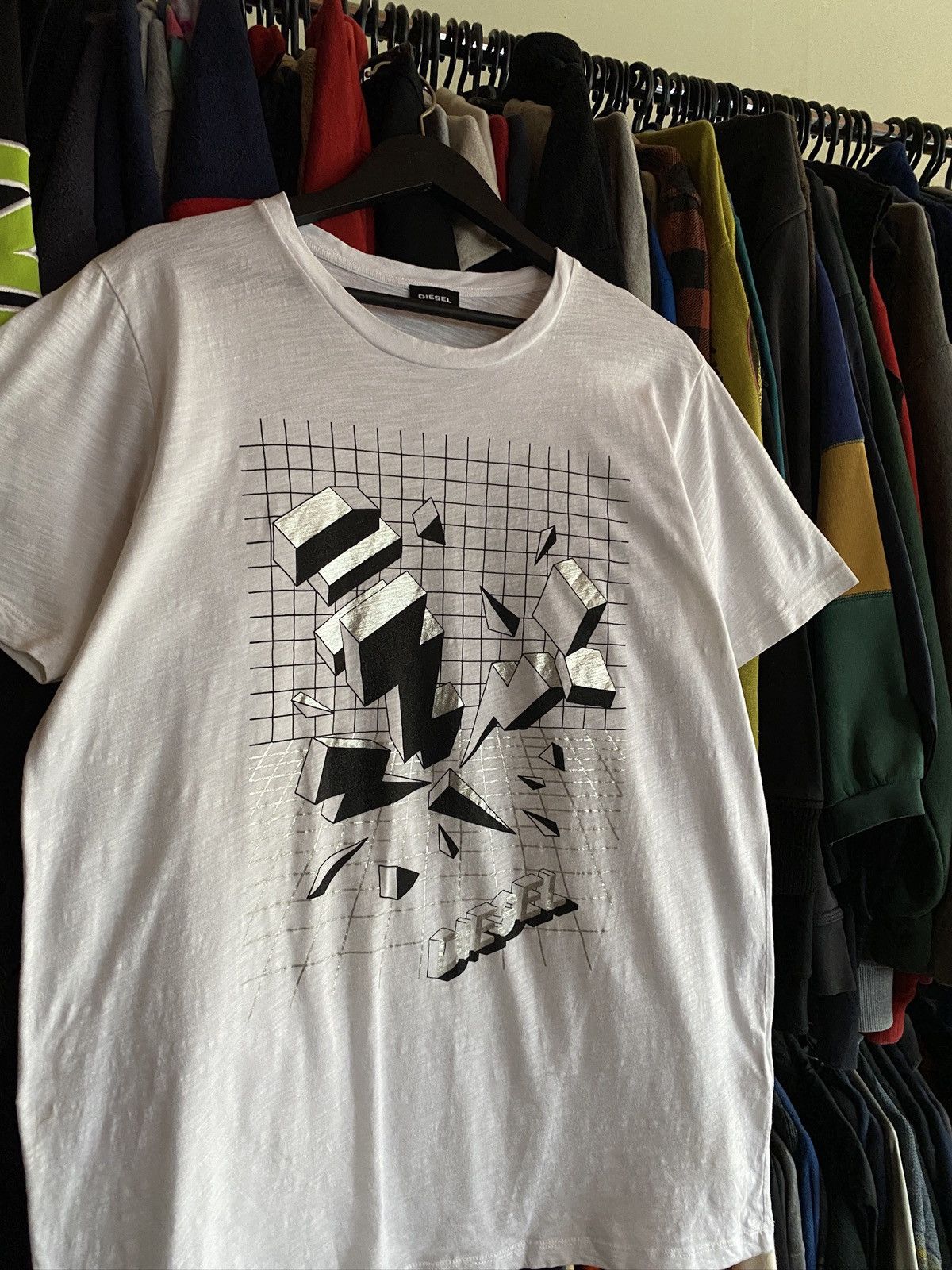 Diesel VINTAGE DIESEL LIGHTNING T-SHIRT Y2k Size US XL / EU 56 / 4 - 2 Thumbnail