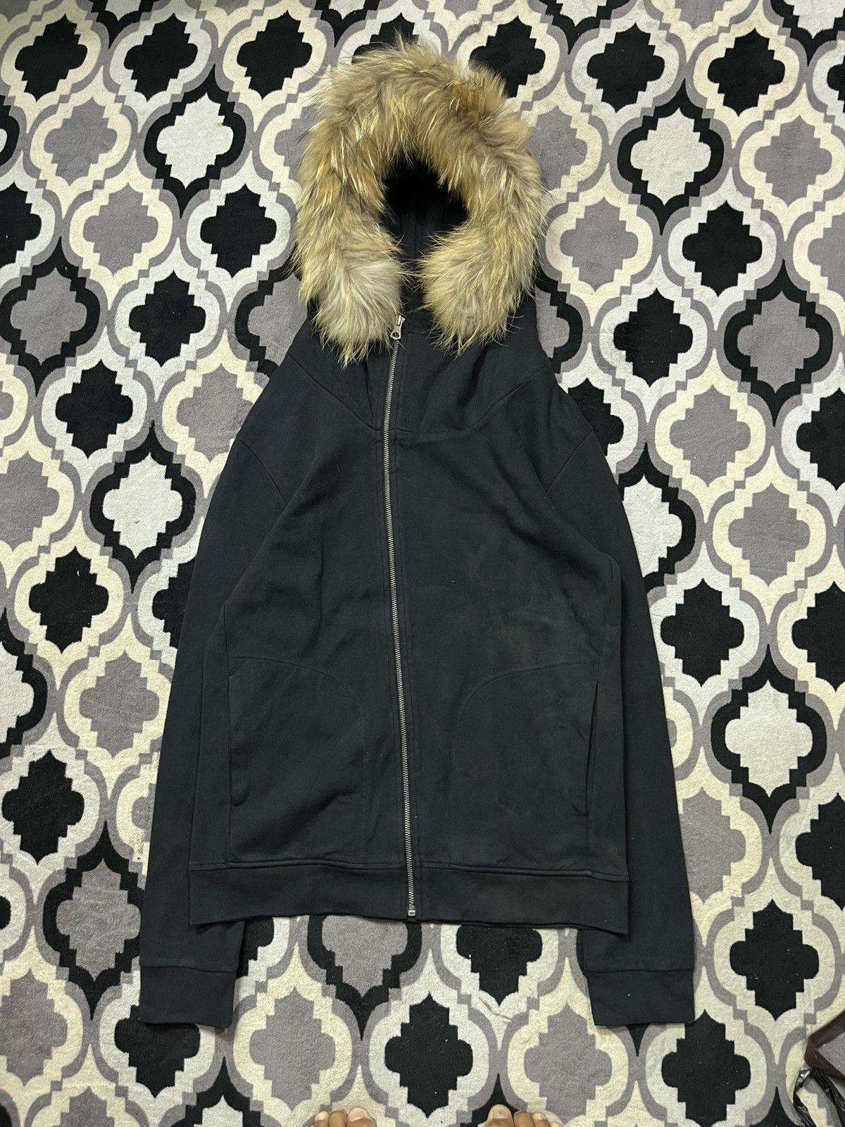 Yasuyuki Ishii Vintage tngt asymmetric faux fur hoodie Size US M / EU 48-50 / 2 - 1 Thumbnail