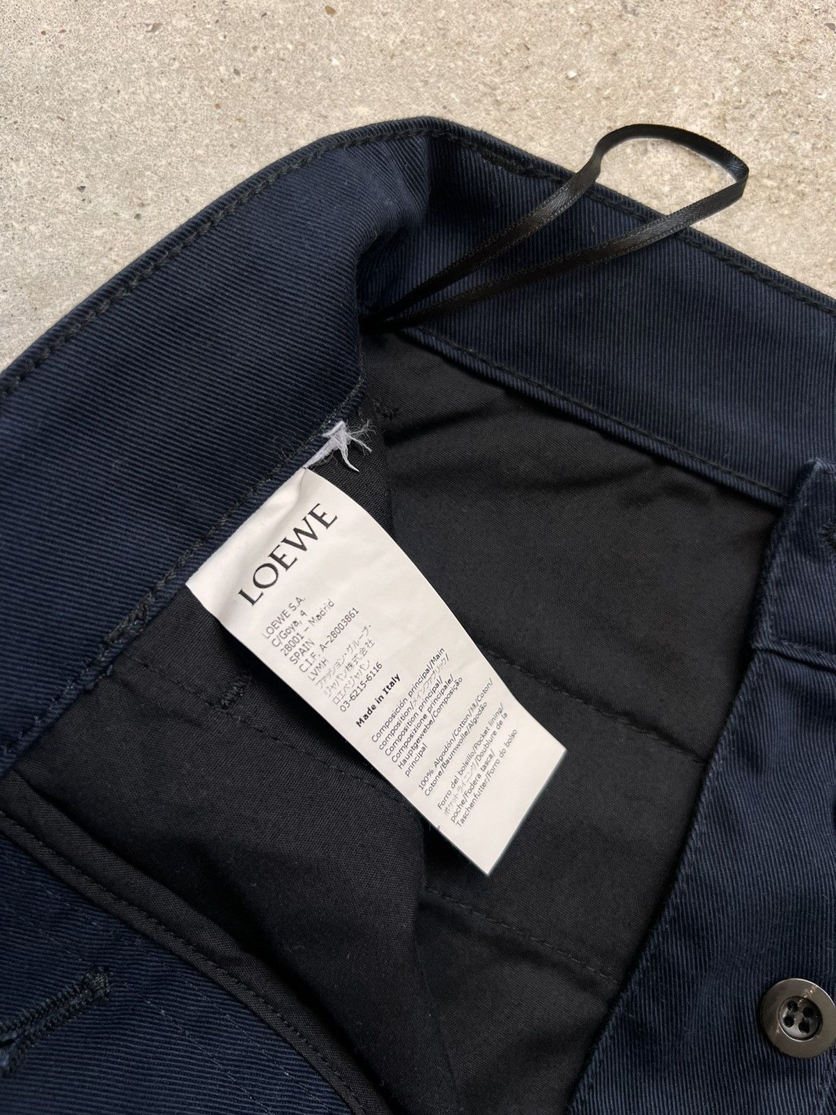 Loewe 21SS LOEWE Cargo Trousers Dark Blue Size 26" / US 2 / IT 38 - 10 Thumbnail