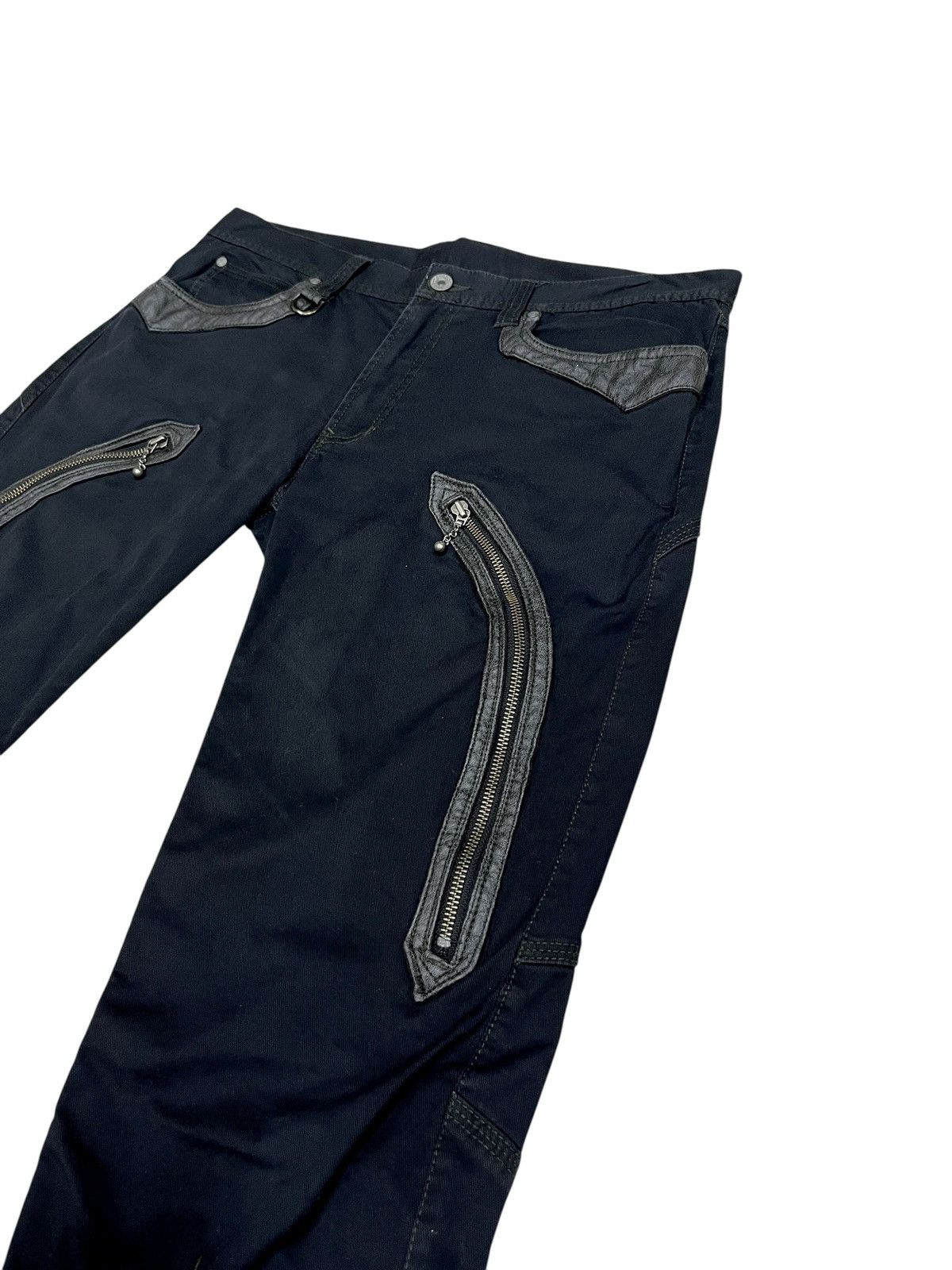 HIDEAWAYS 🔥NICOLE Hideaways Avant Garde Moto Zip Panel Straight Pants Size US 31 - 5 Thumbnail