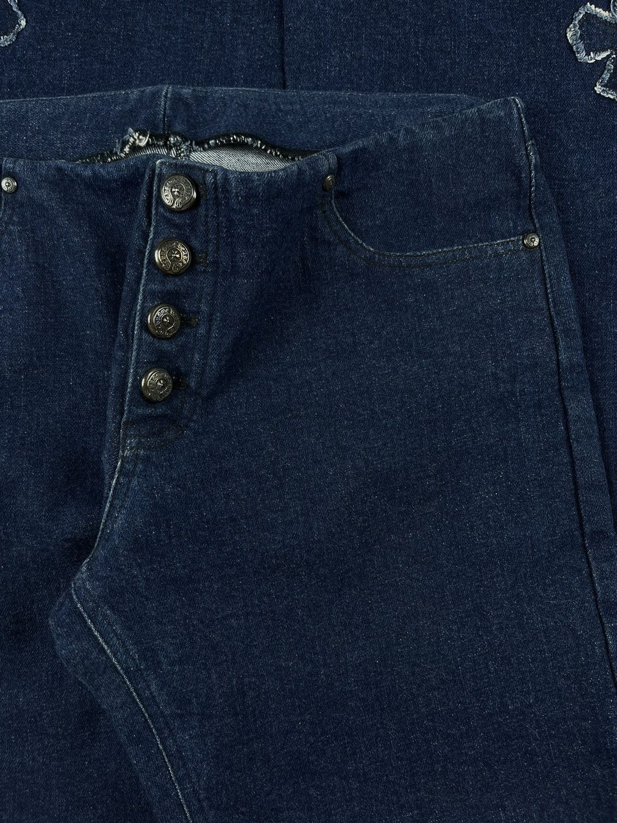 Chrome Hearts Chrome Hearts Cemetery Denim Patch Flared Stretch Jeans Size 32" / US 10 / IT 46 - 4 Thumbnail