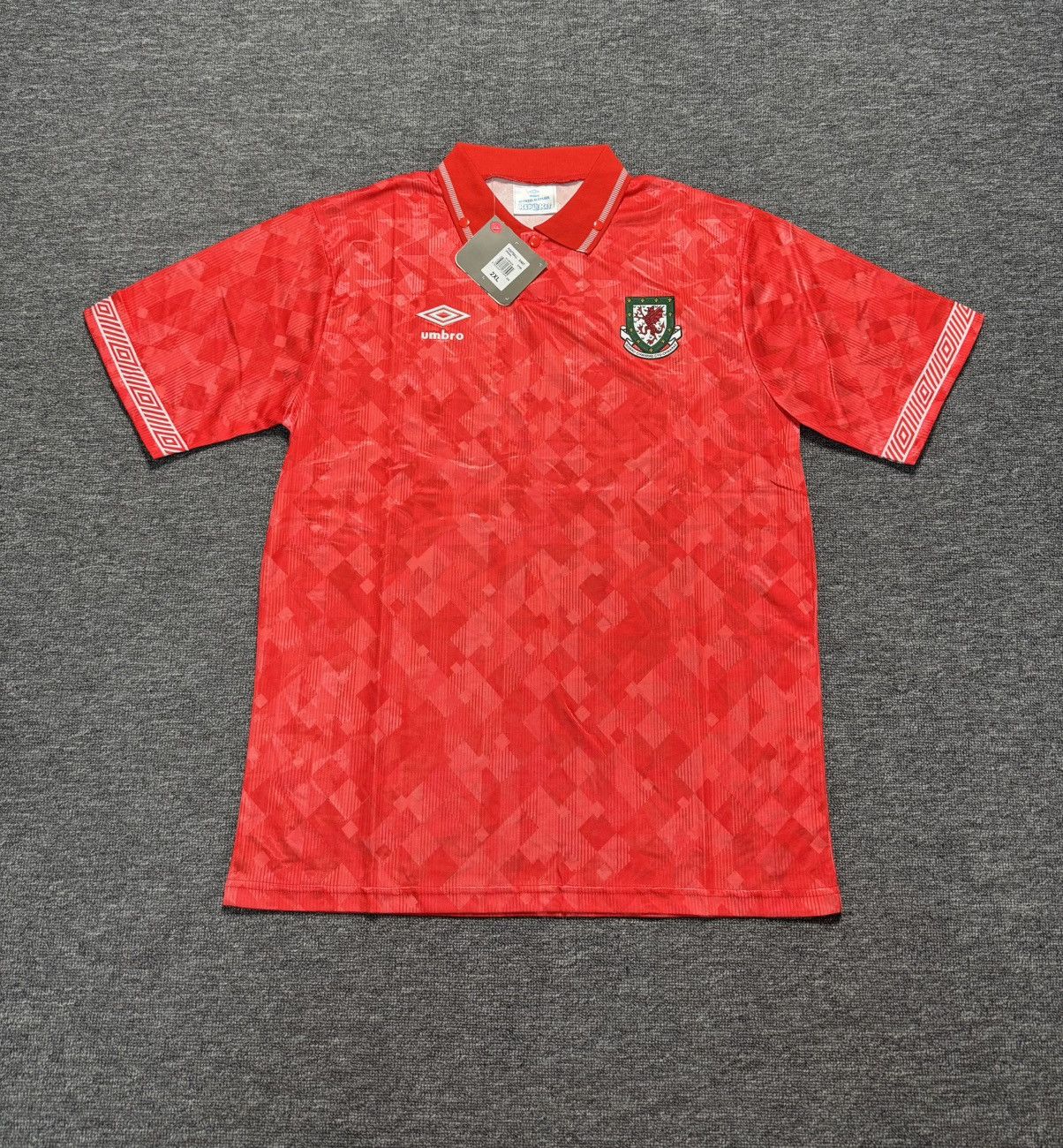 Umbro Vintage Wales 1990-1992 Home Soccer Jersey Umbro Rare Size US XXL / EU 58 / 5 - 1 Thumbnail