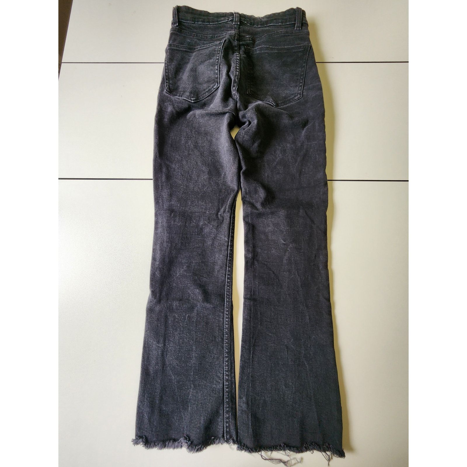 Zara Vintage Zara Black Flare Wide Leg Jeans Womens 4 Size 27" / US 4 / IT 40 - 2 Thumbnail