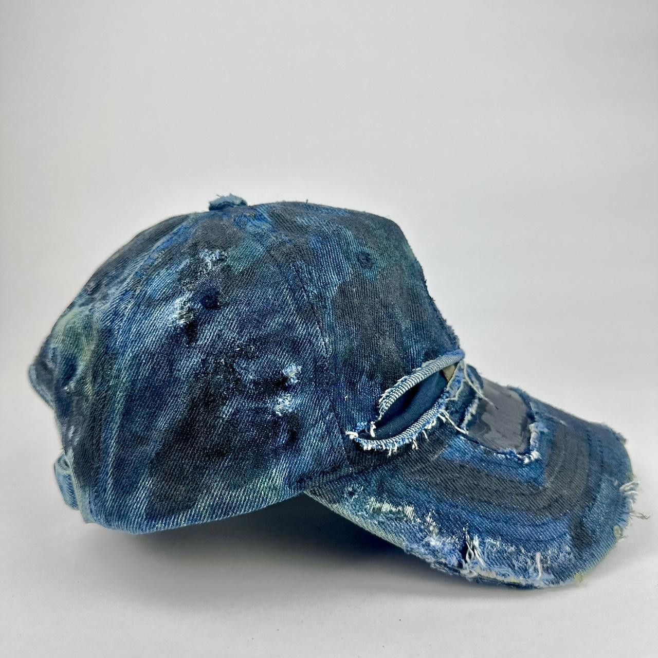Other ASTROBOI* 'C' Blue Faded Denim Grunge Hat Size ONE SIZE - 5 Thumbnail