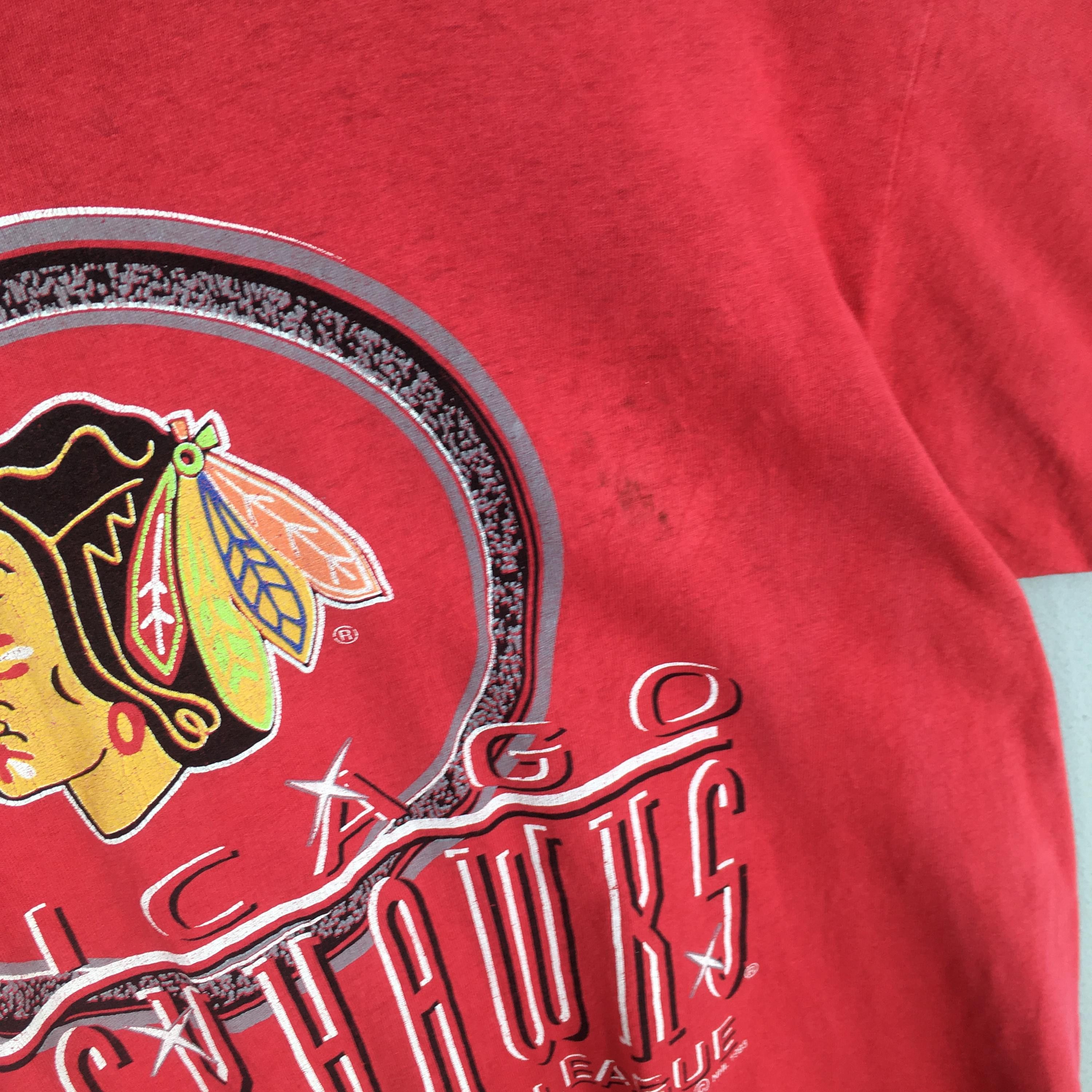 NHL Vintage Chicago Blackhawks NHL Red Tshirt Large Size US L / EU 52-54 / 3 - 7 Thumbnail