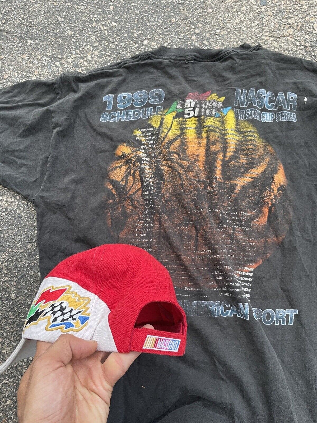 NASCAR Bundle Vintage Daytona 500 Shirt & Hat NASCAR Racing Size US XL / EU 56 / 4 - 2 Thumbnail