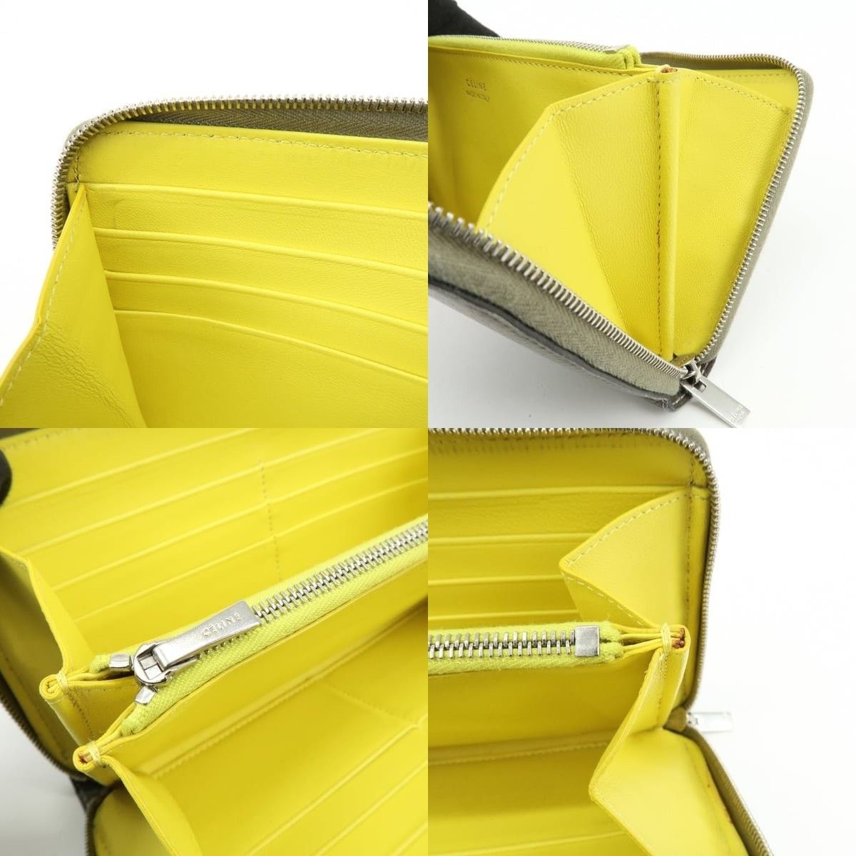 Celine Celine Zippy Long Wallet Calfskin Gray Size ONE SIZE - 7 Thumbnail